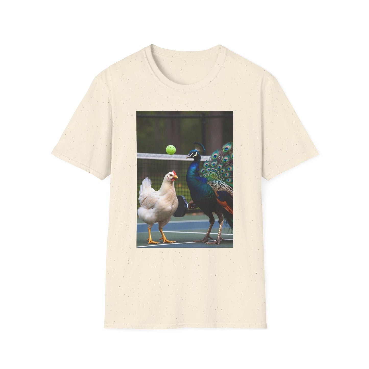 Hen vs Peacock Pickleball Beauty Match T-Shirt