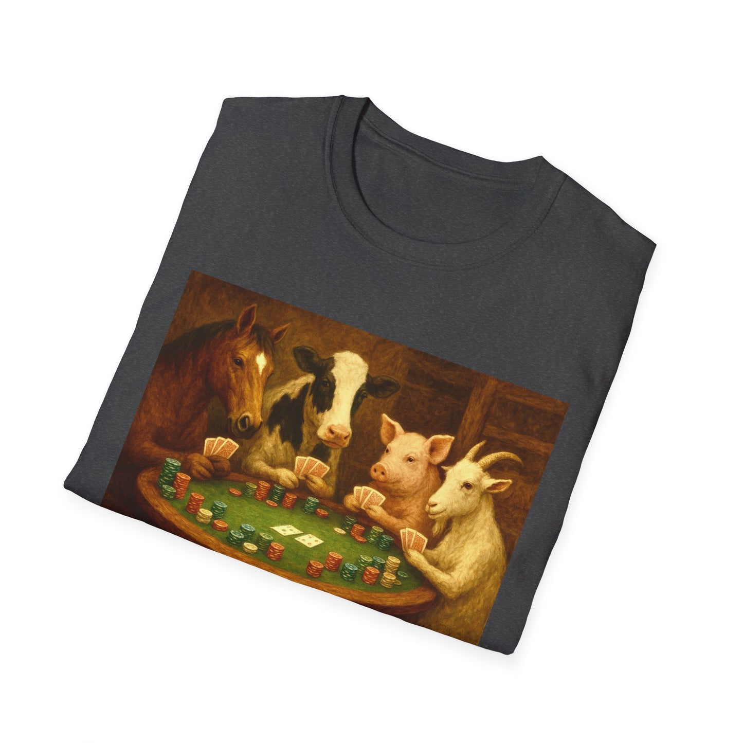 Farm Animal Playing Poker Tee