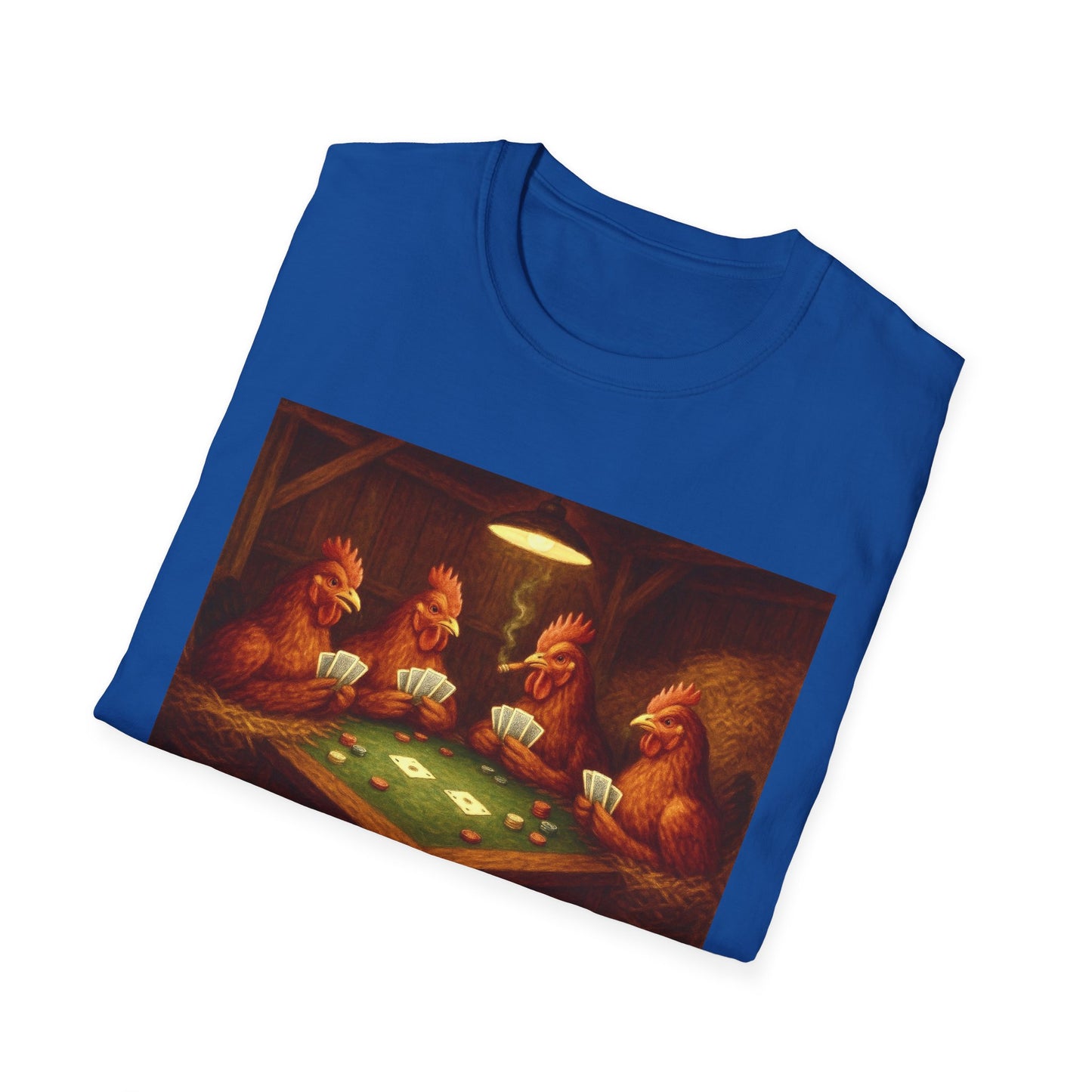 Red Chickens Playing Poker Tee