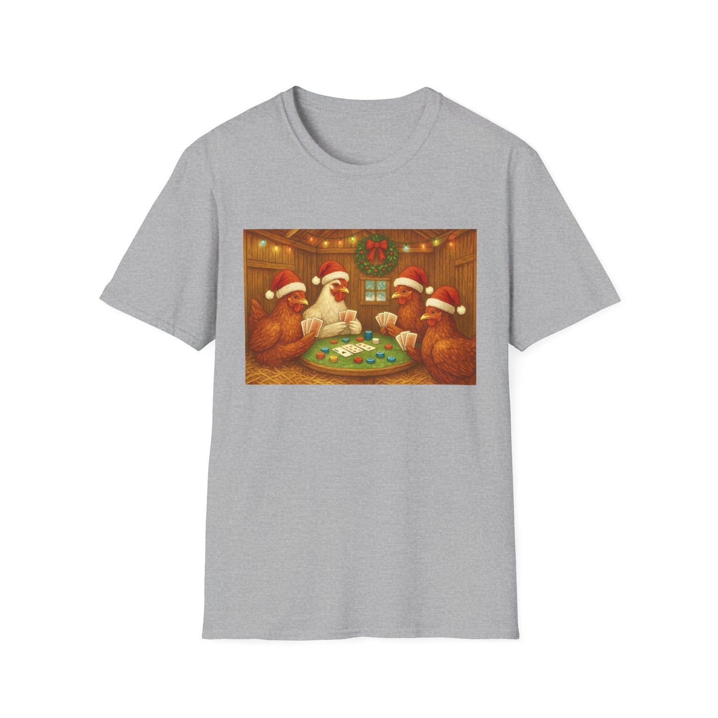 Christmas Poker Hens T-Shirt