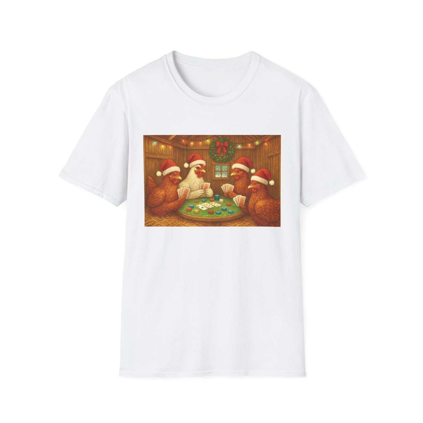 Christmas Poker Hens T-Shirt