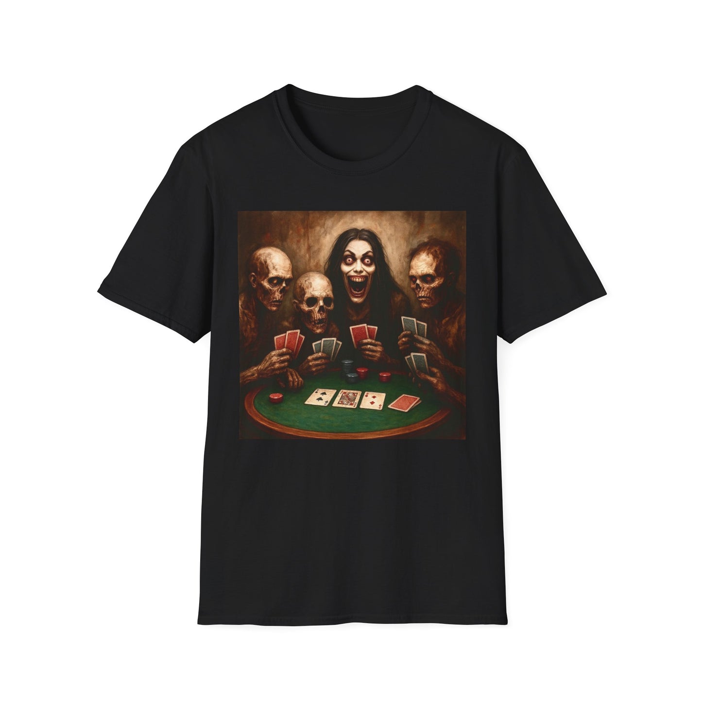Zombie T-Shirt - Graveyard Zombies Playing Poker