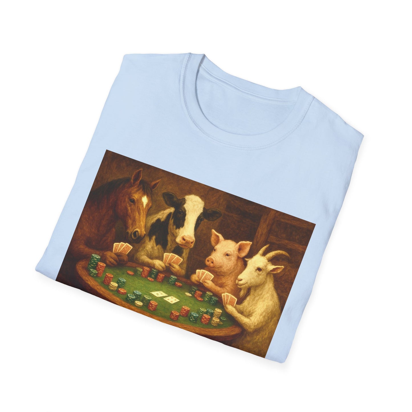Farm Animal Playing Poker Tee