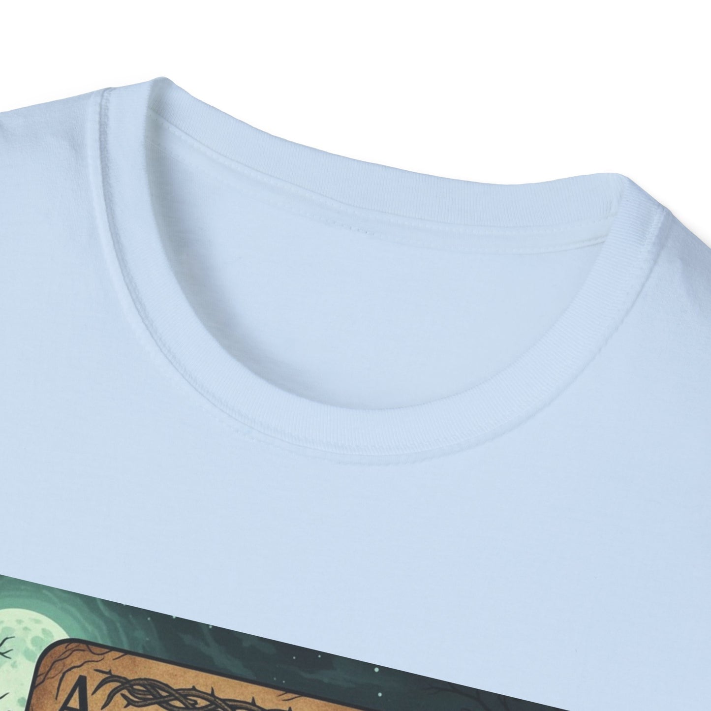 Eerie Ace of Spades Death Card Design Unisex Tee