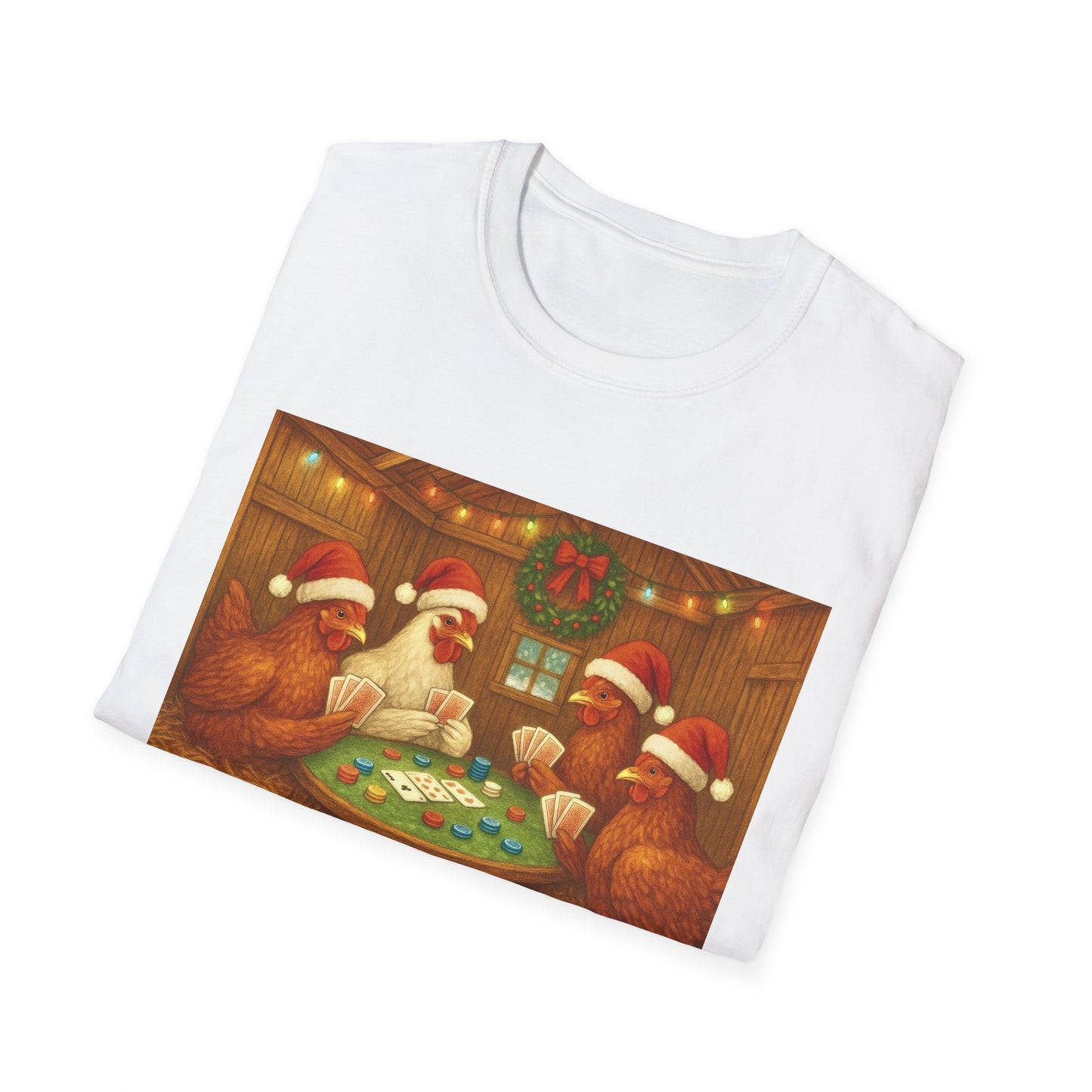 Christmas Poker Hens T-Shirt