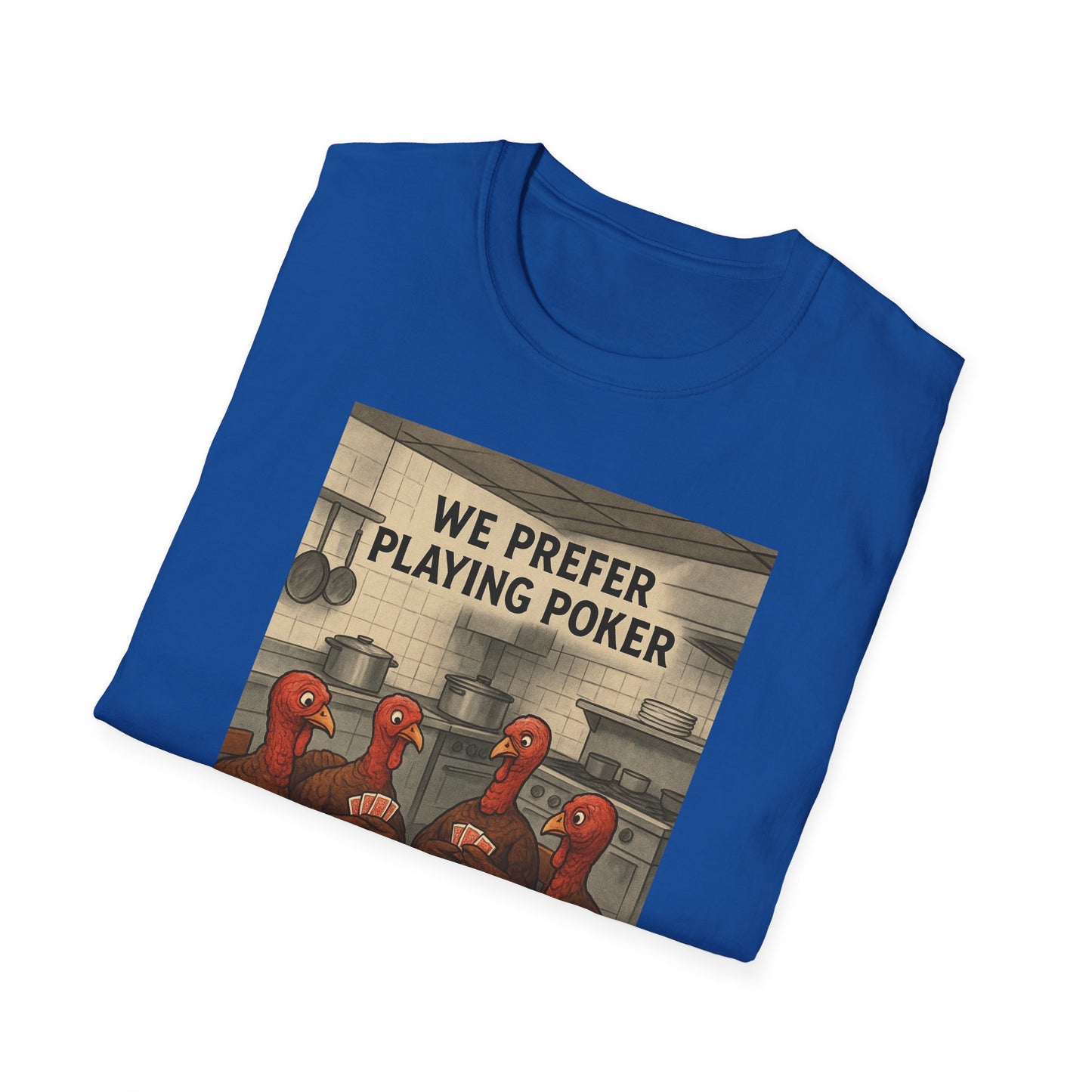 Thanksgiving Poker Playing Turkeys Unisex T-Shirt - Funny Thanksgiving Apparel