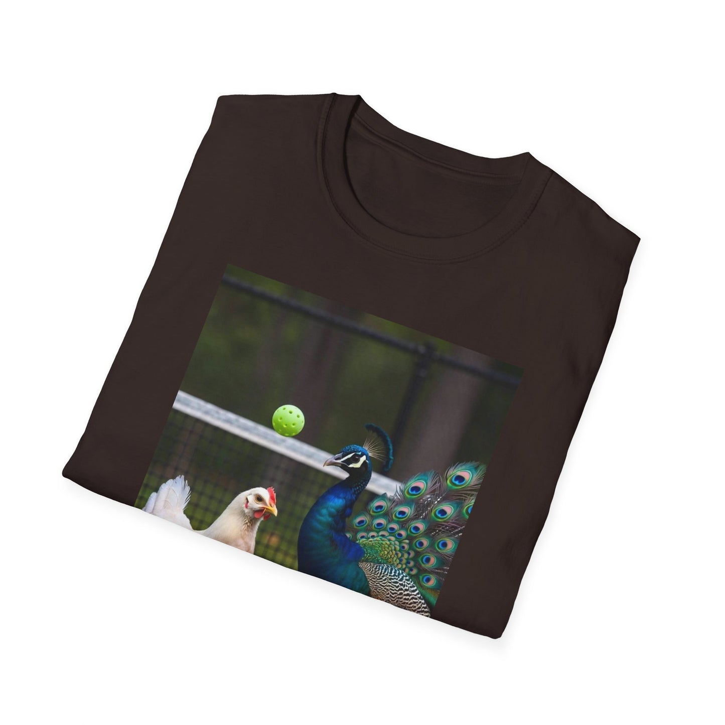 Hen vs Peacock Pickleball Beauty Match T-Shirt