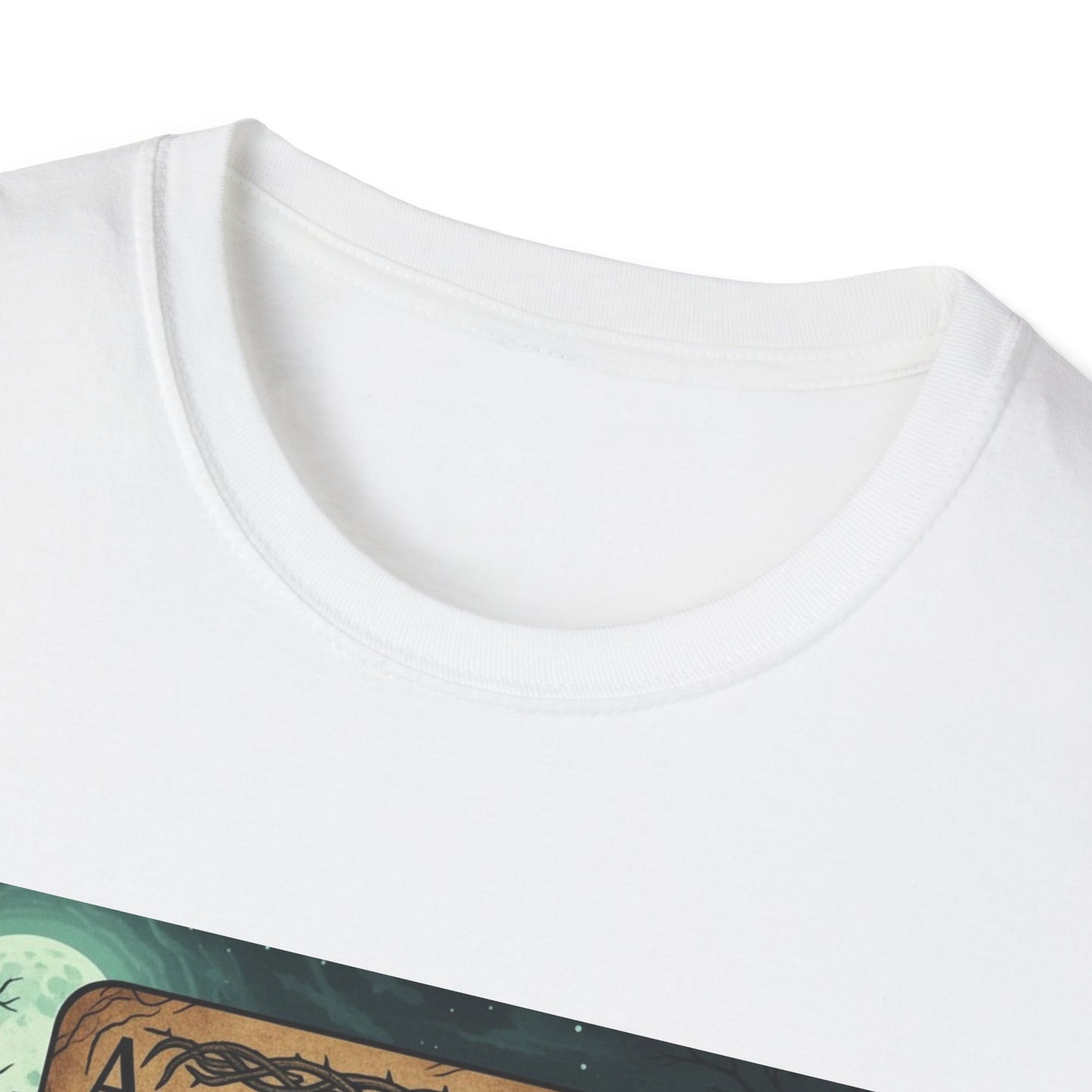 Eerie Ace of Spades Death Card Design Unisex Tee