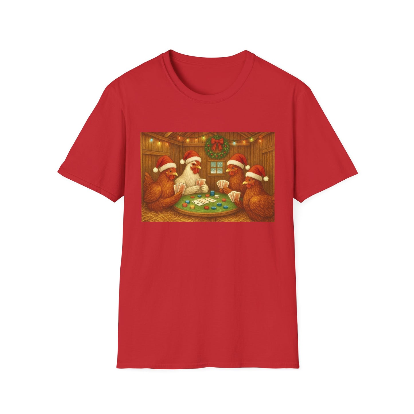 Christmas Poker Hens T-Shirt
