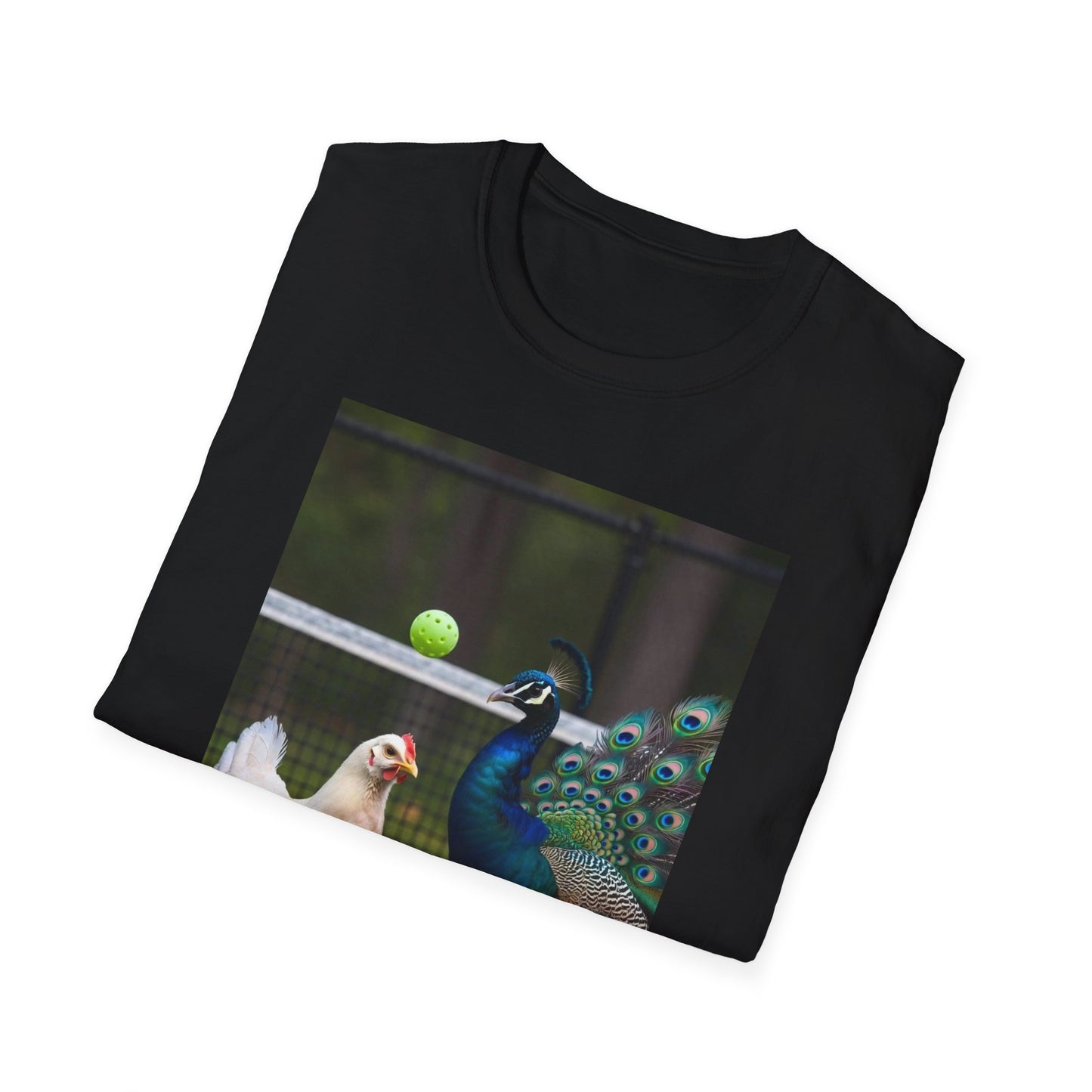 Hen vs Peacock Pickleball Beauty Match T-Shirt