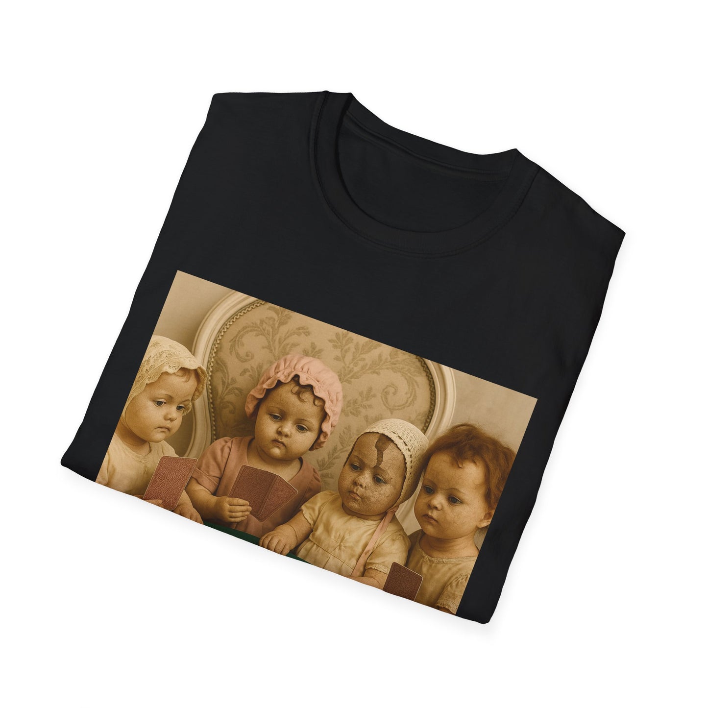 Vintage Dolls Playing Poker Unisex T-Shirt