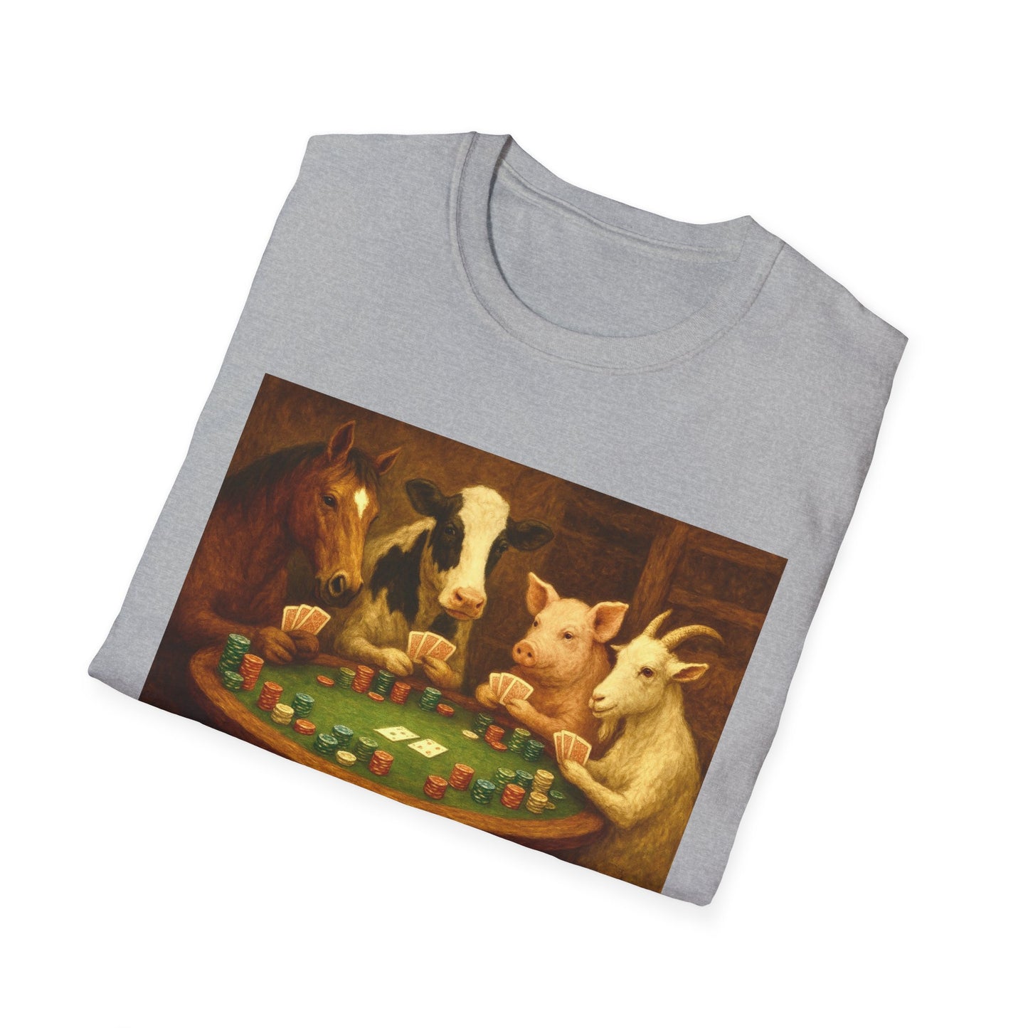 Farm Animal Playing Poker Tee