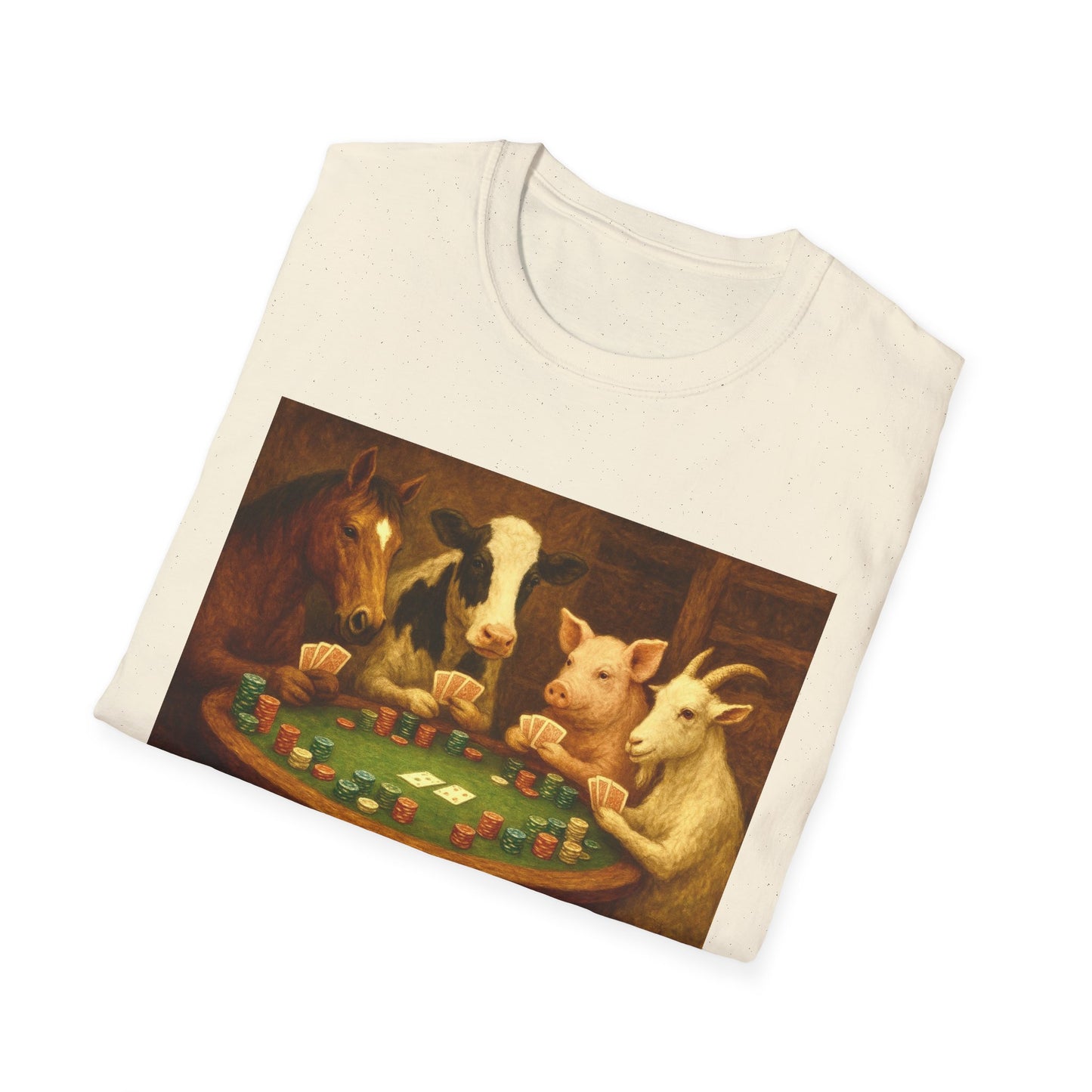 Farm Animal Playing Poker Tee