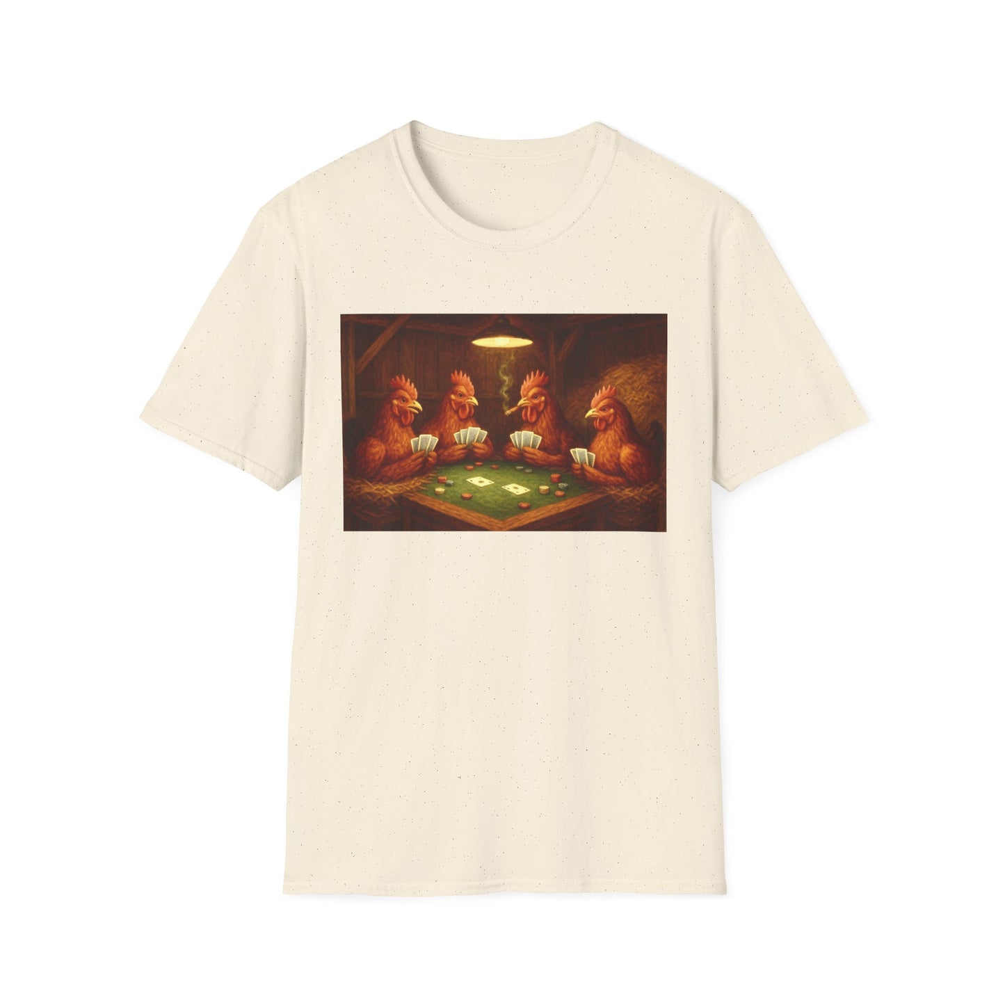 Red Chickens Playing Poker Tee