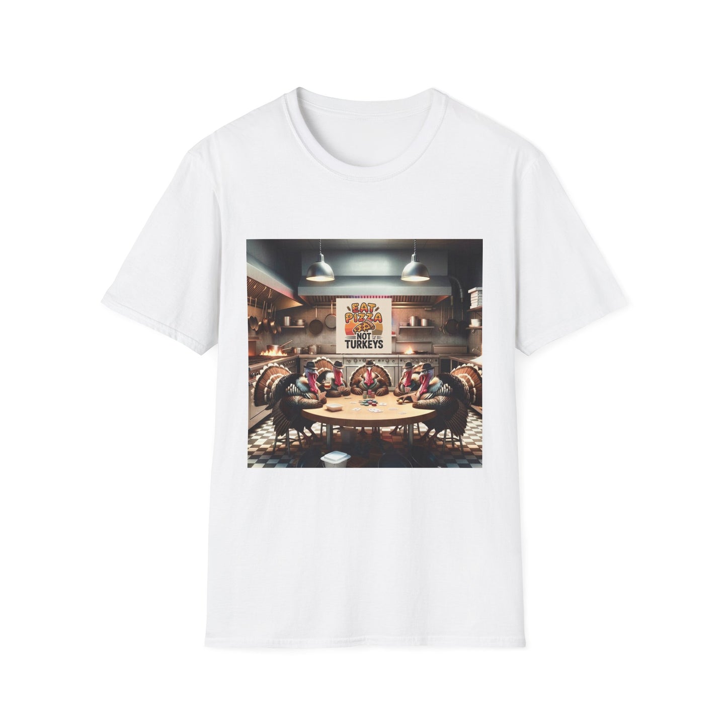 Pizza Lover T-Shirt - Eat Pizza, not poker playing turkeys