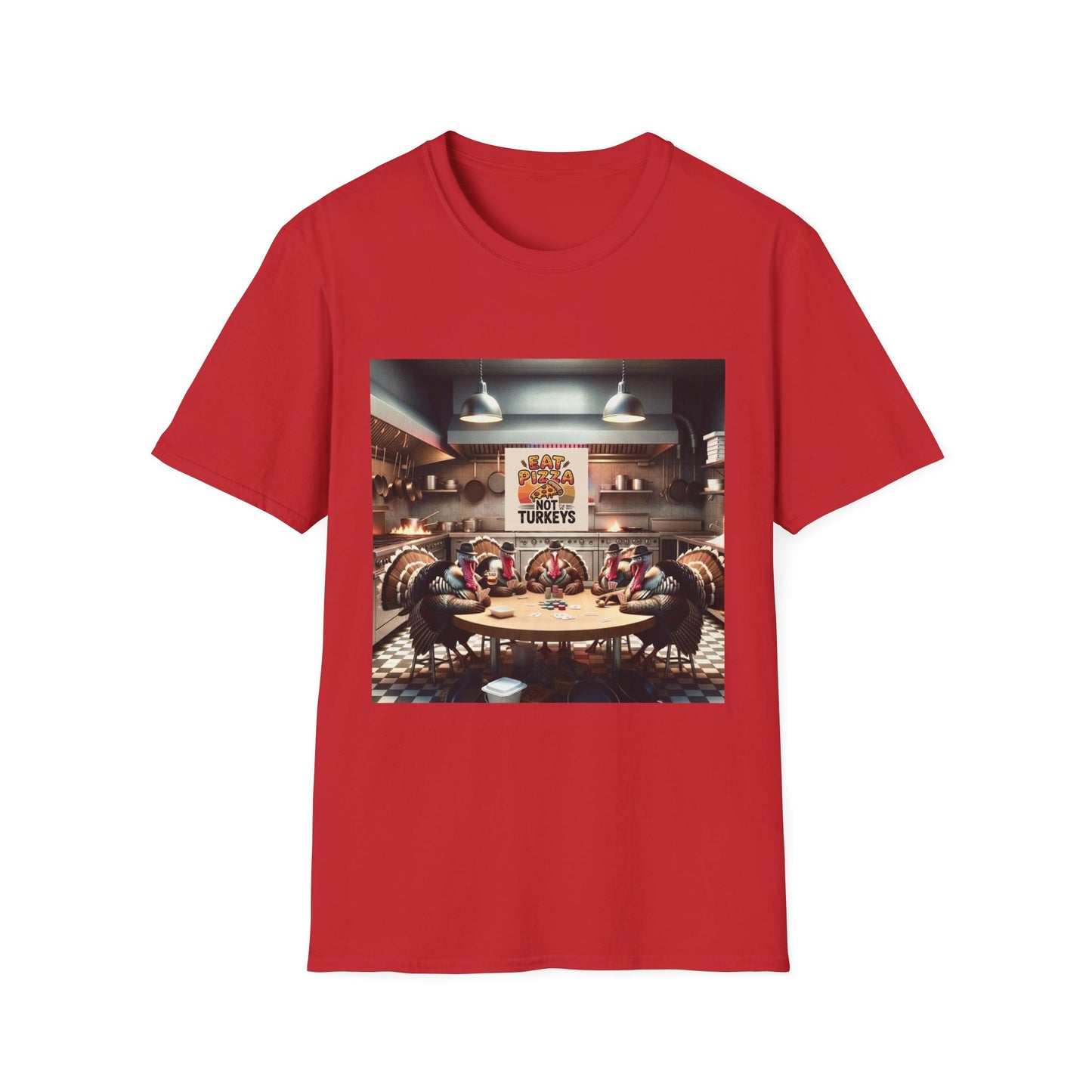 Pizza Lover T-Shirt - Eat Pizza, not poker playing turkeys