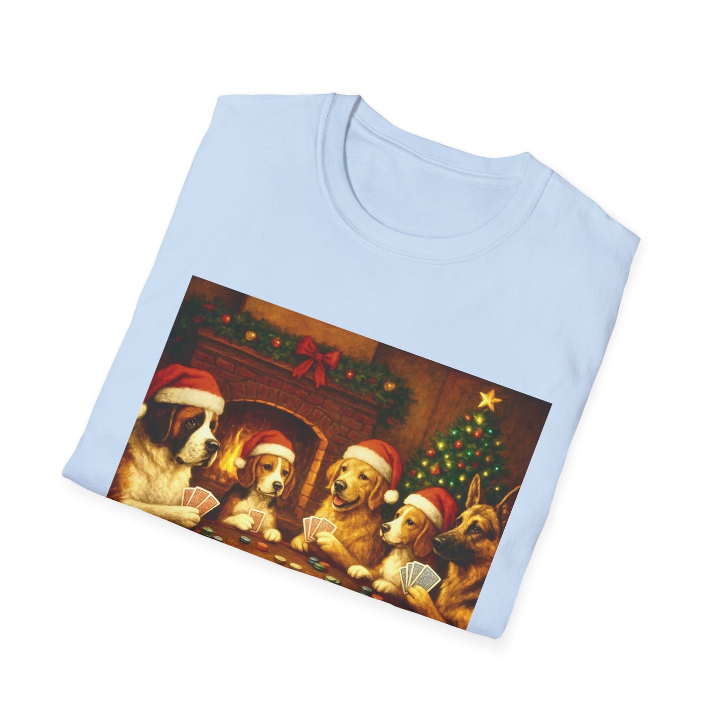 Santa Pups Poker Night T-Shirt