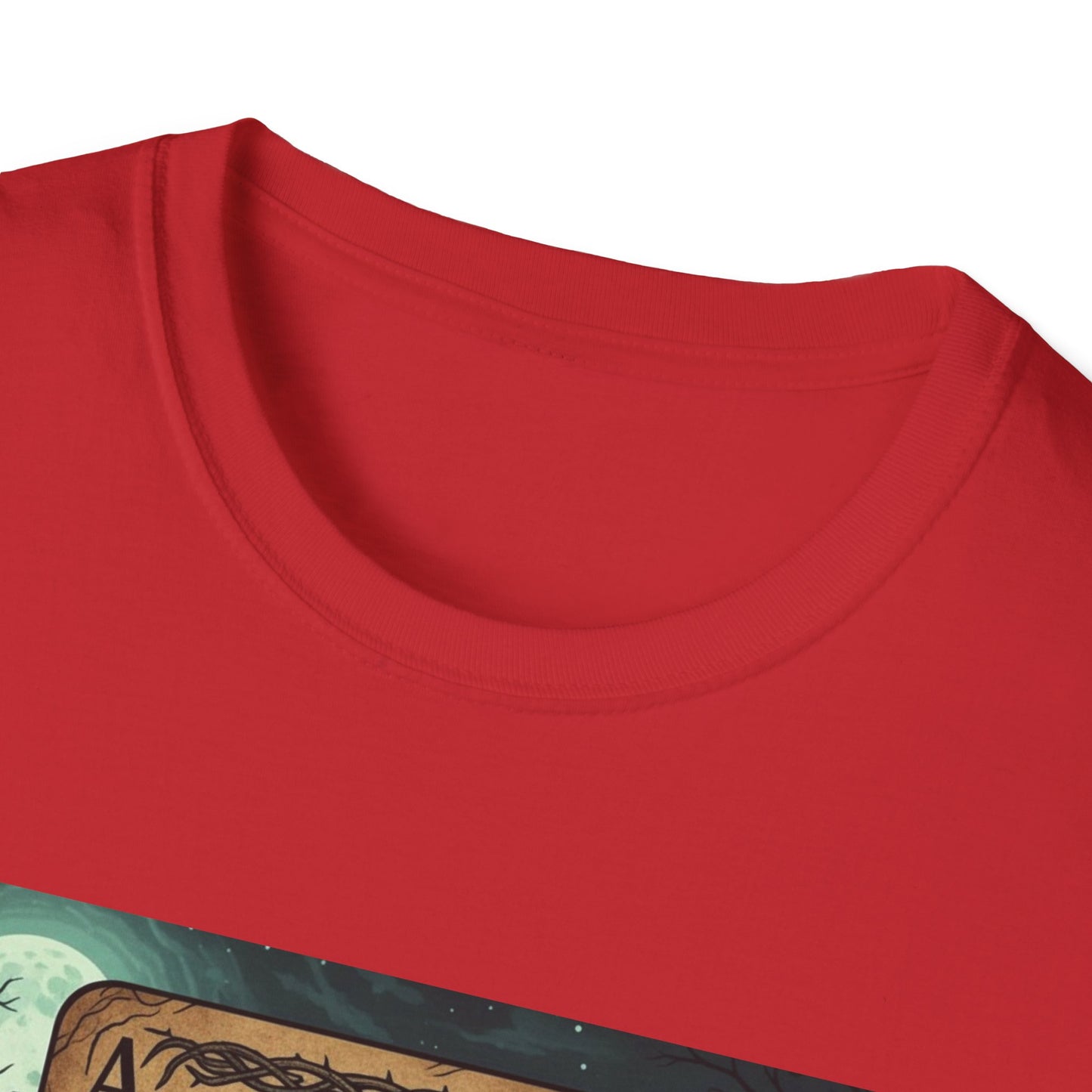 Eerie Ace of Spades Death Card Design Unisex Tee