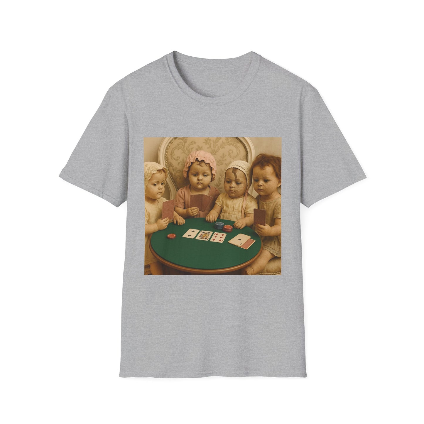 Vintage Dolls Playing Poker Unisex T-Shirt