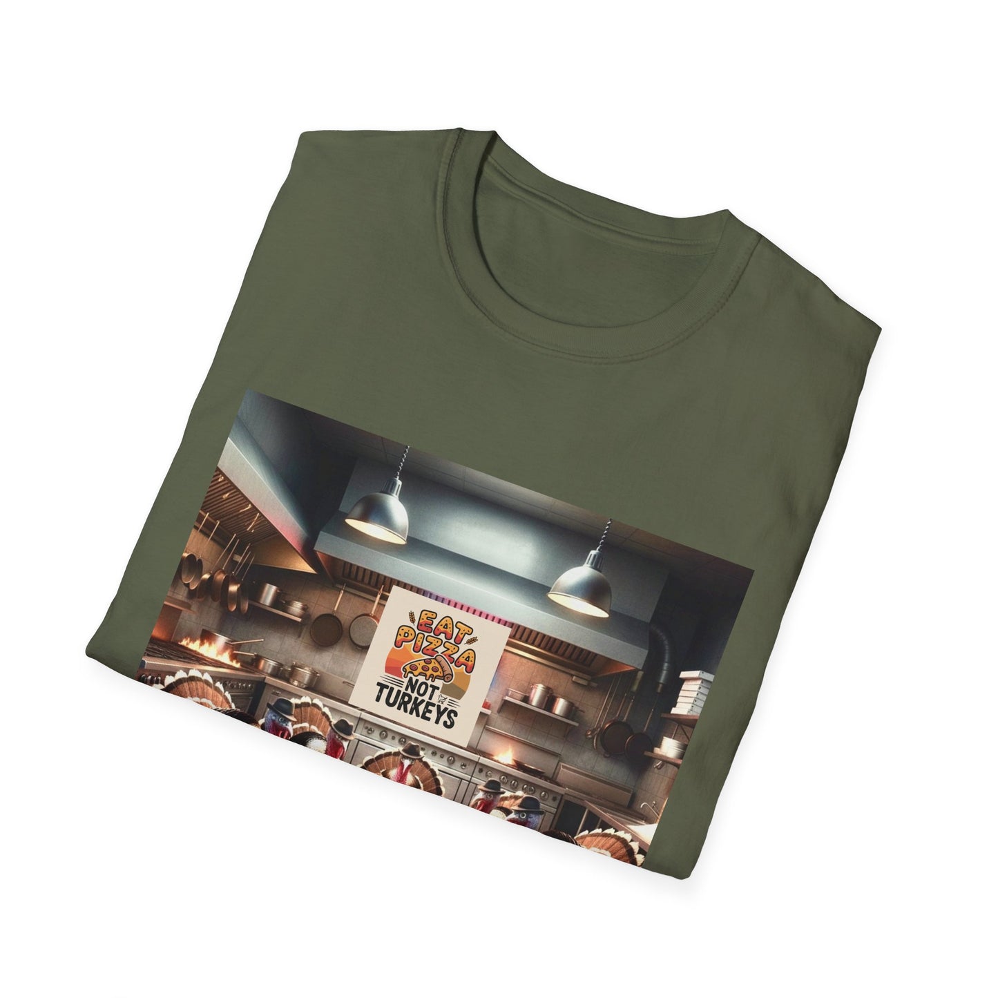 Pizza Lover T-Shirt - Eat Pizza, not poker playing turkeys