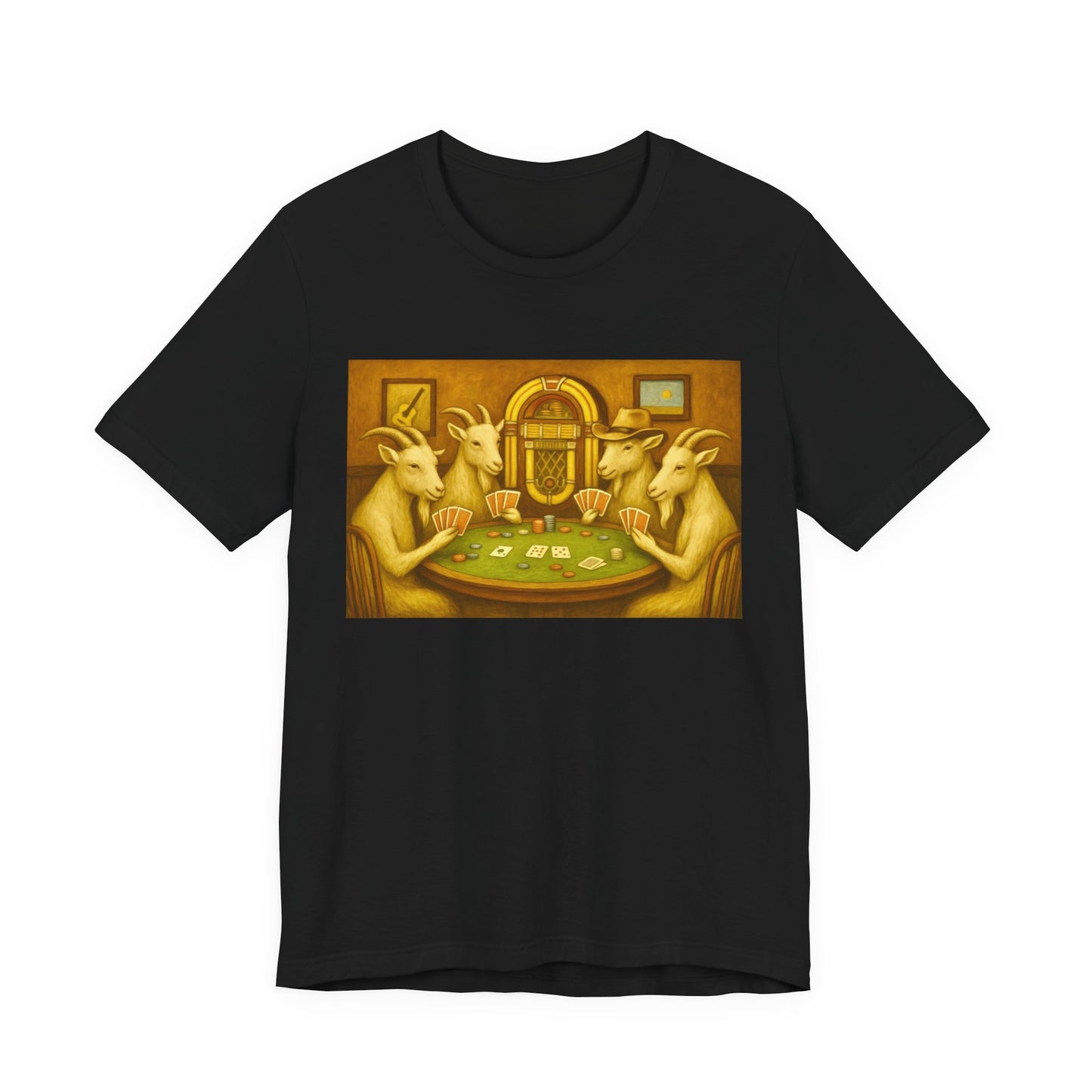 Goats Playing Poker Tee Shirt