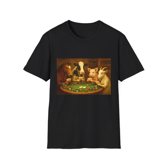 Farm Animal Playing Poker Tee