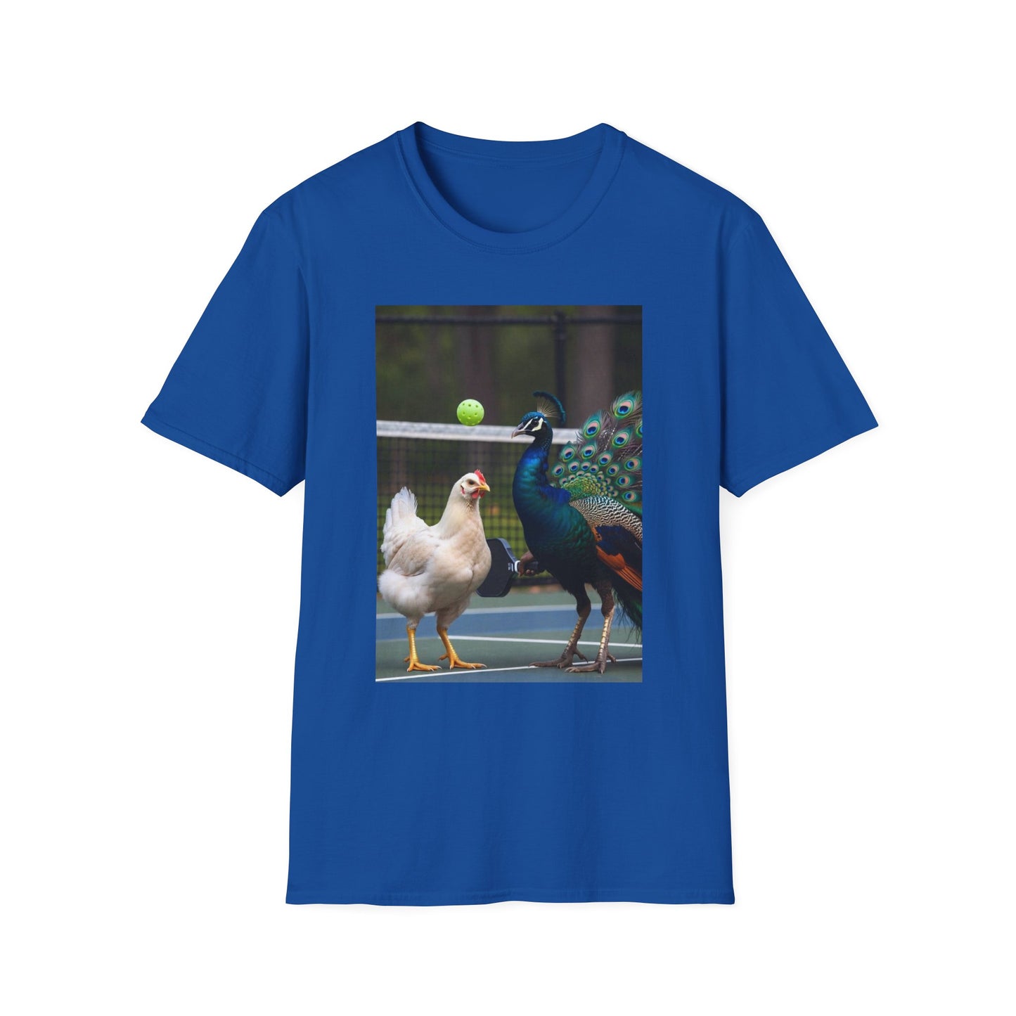 Hen vs Peacock Pickleball Beauty Match T-Shirt