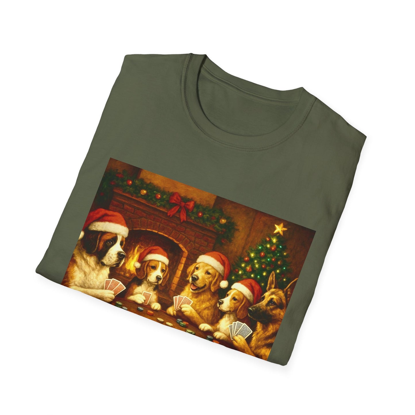 Santa Pups Poker Night T-Shirt