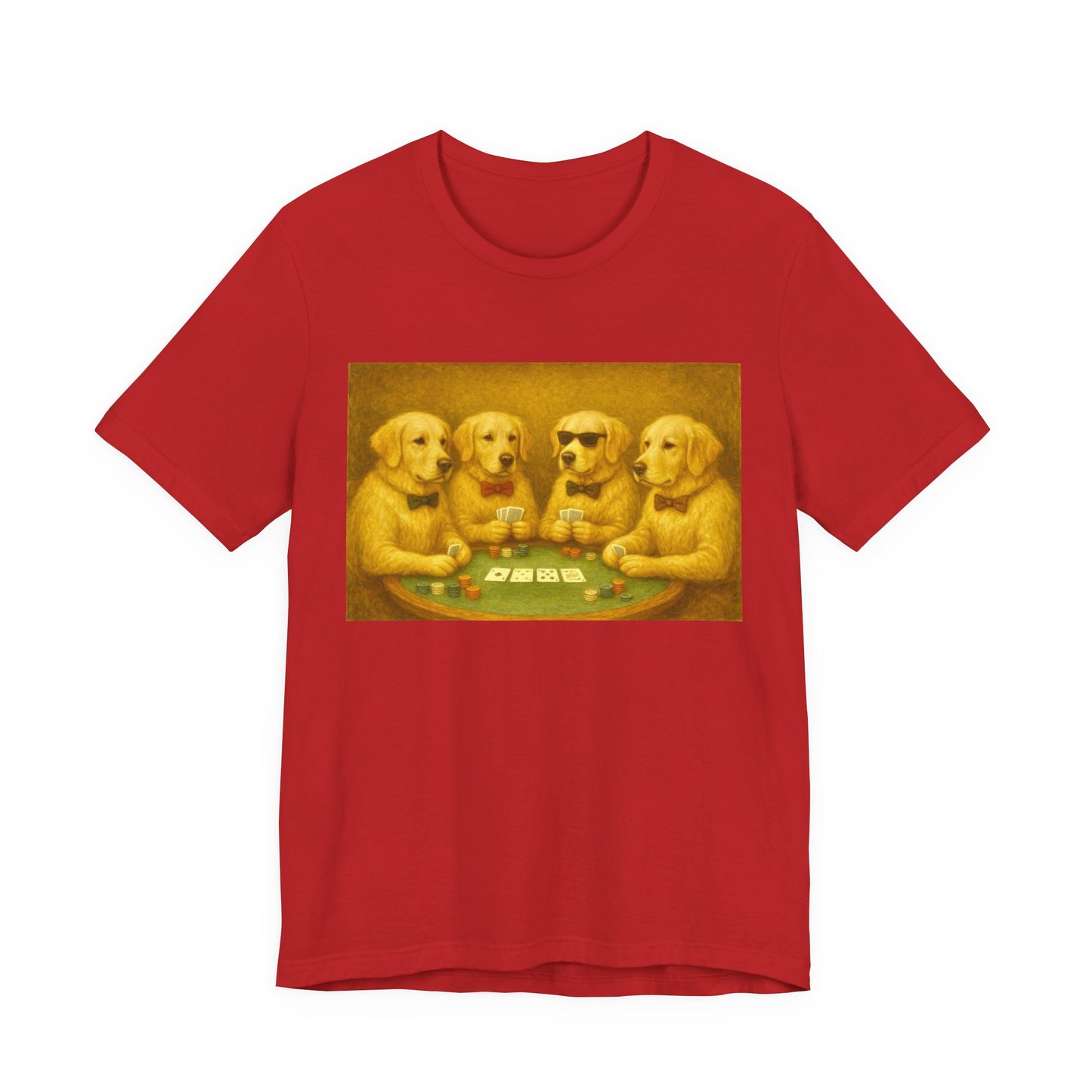 Golden Retrievers Playing Poker Tee