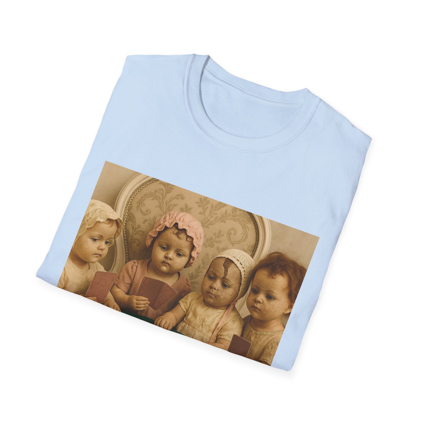 Vintage Dolls Playing Poker Unisex T-Shirt