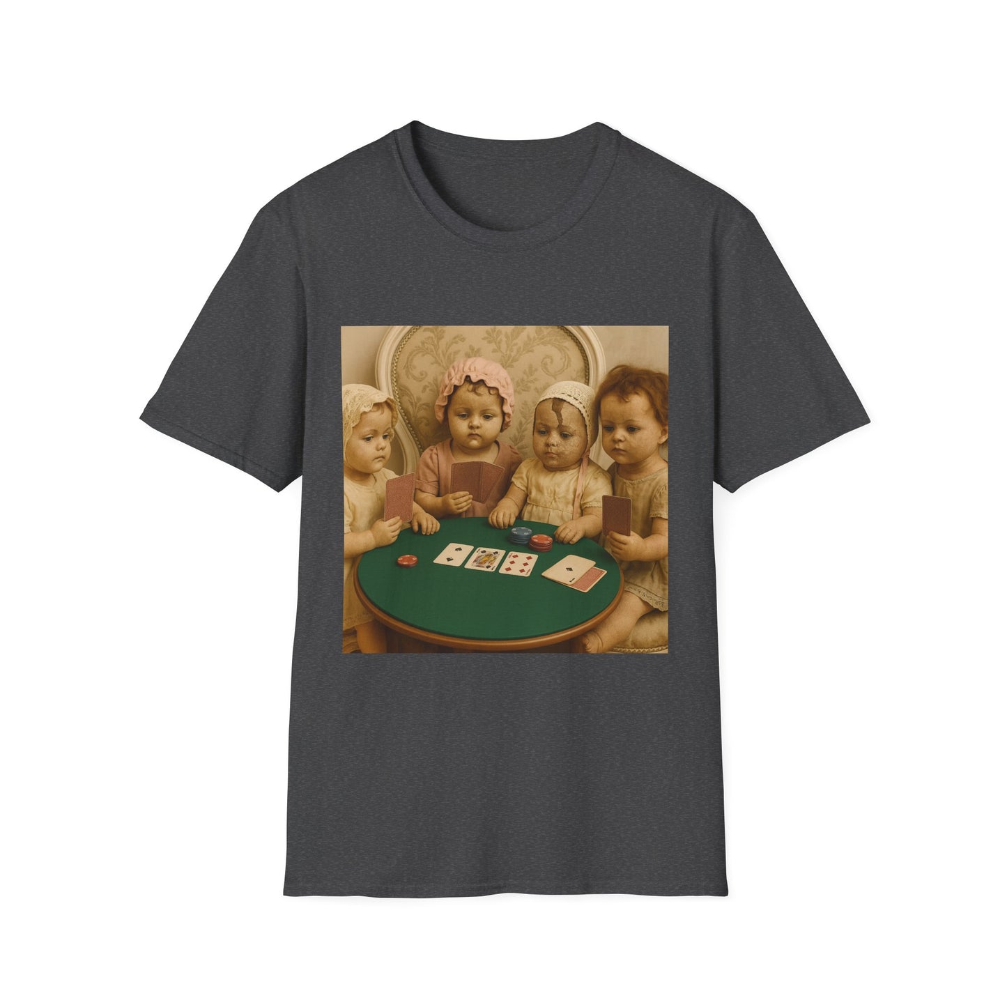 Vintage Dolls Playing Poker Unisex T-Shirt