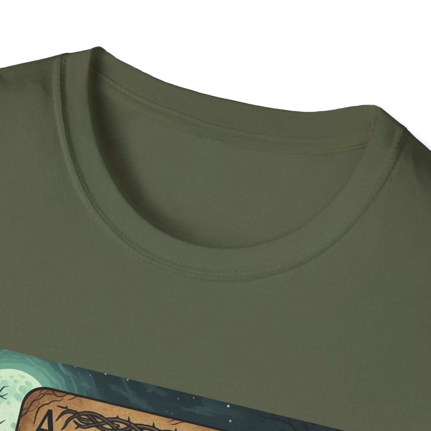 Eerie Ace of Spades Death Card Design Unisex Tee