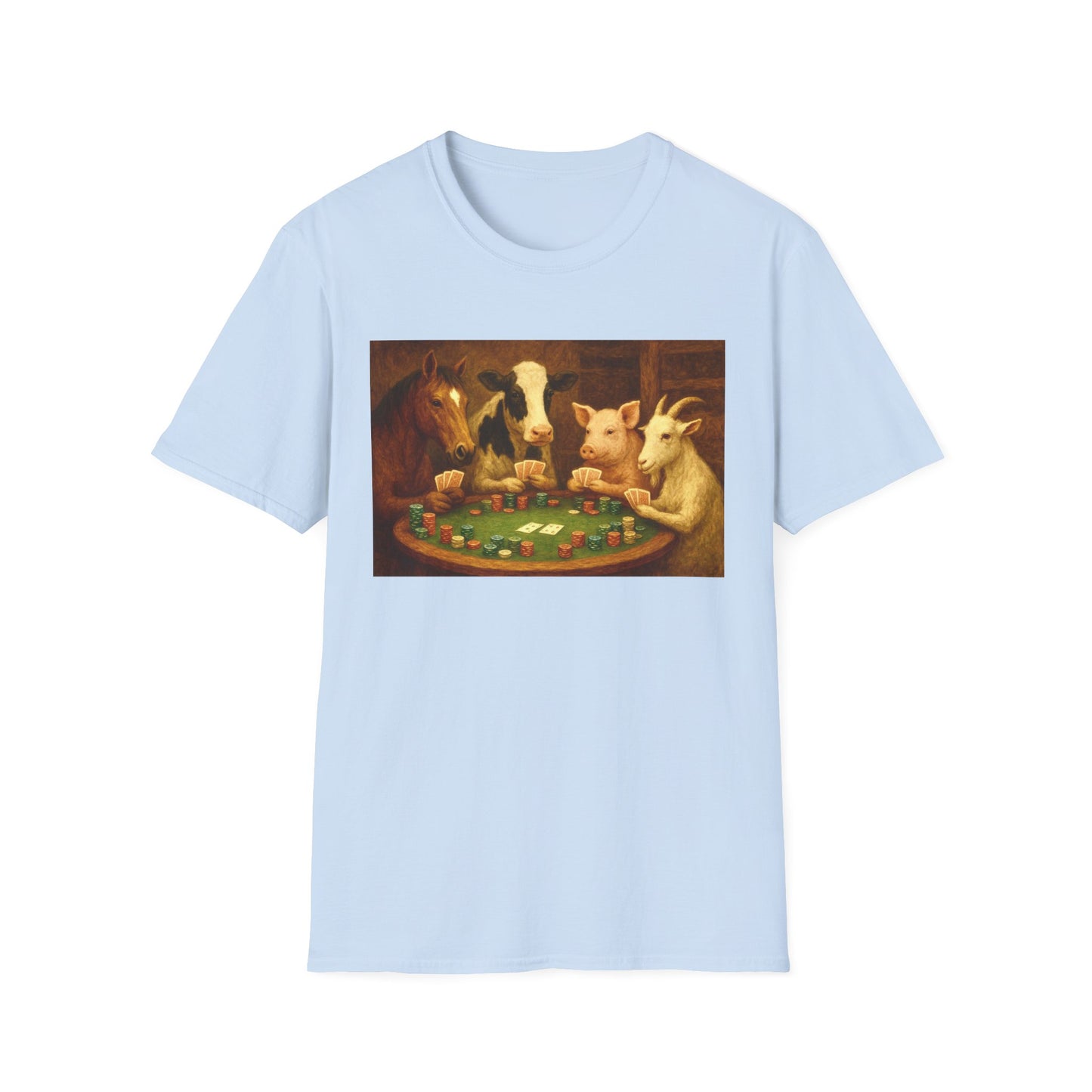 Farm Animal Playing Poker Tee