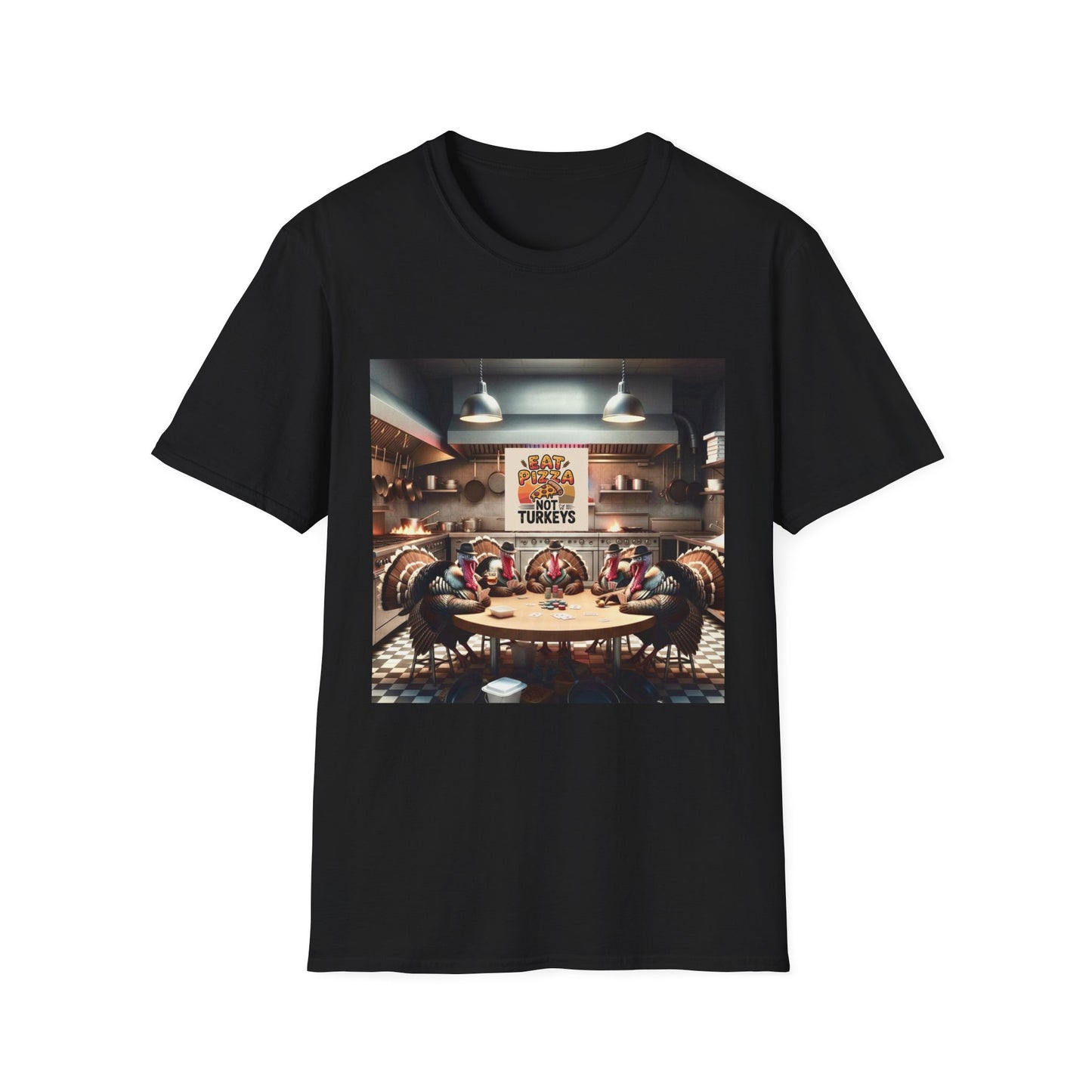 Pizza Lover T-Shirt - Eat Pizza, not poker playing turkeys