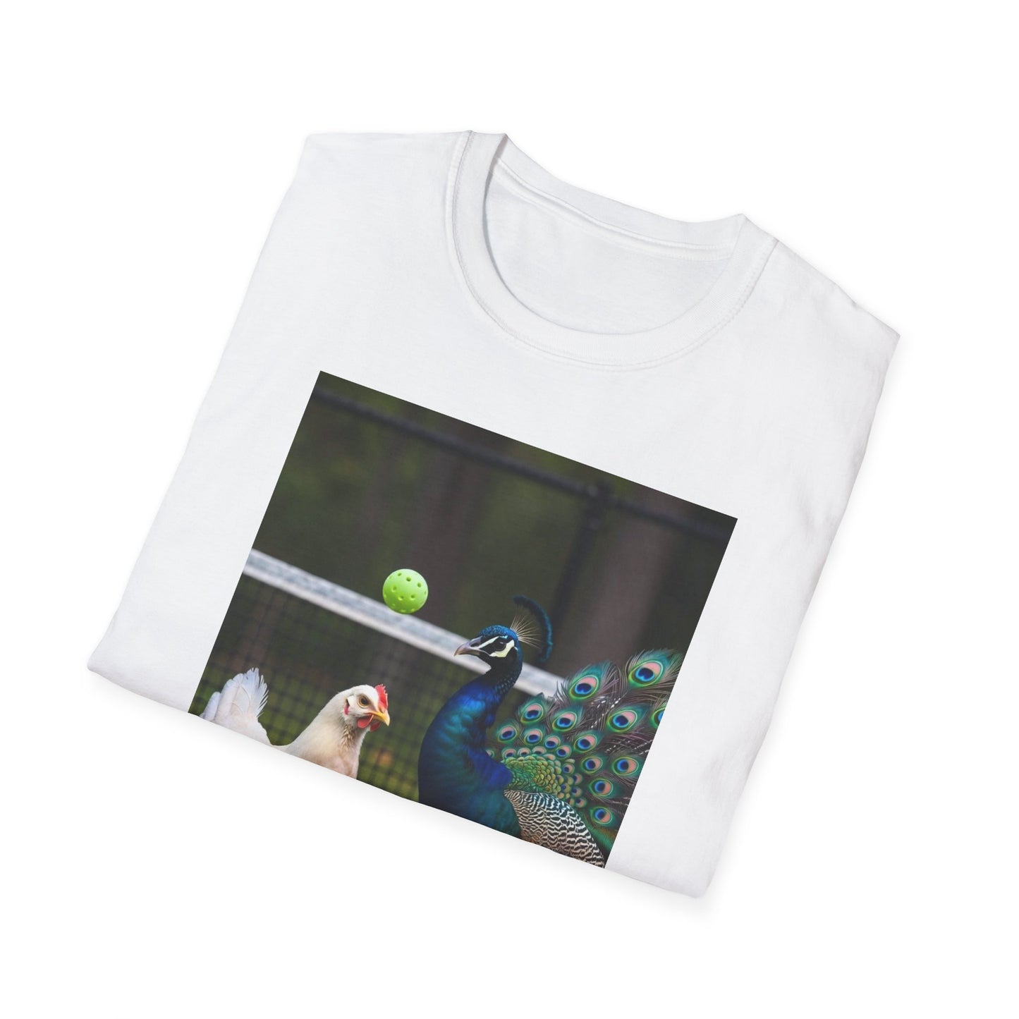 Hen vs Peacock Pickleball Beauty Match T-Shirt