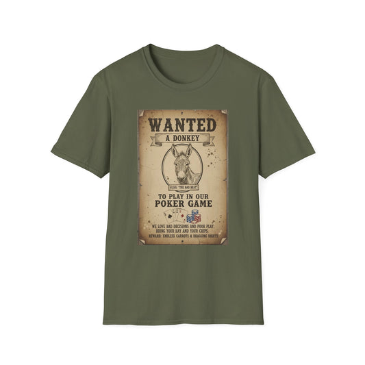 Funny Poker Donkey Unisex T-Shirt
