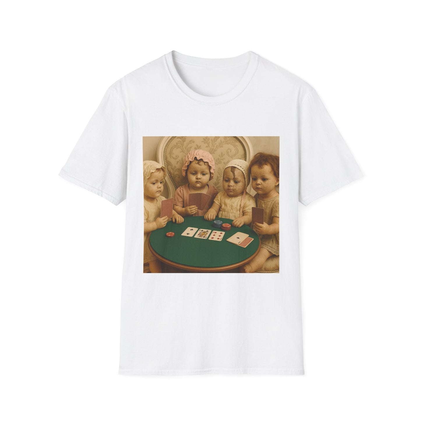 Vintage Dolls Playing Poker Unisex T-Shirt