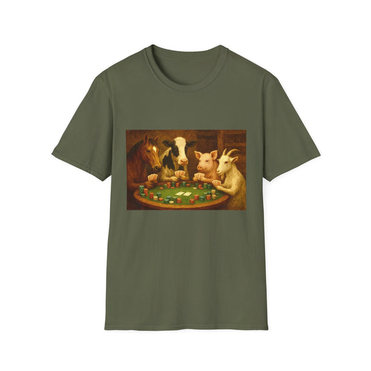 Farm Animal Playing Poker Tee