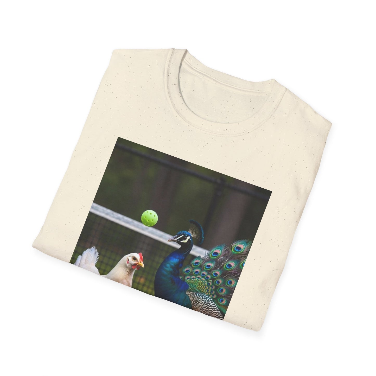 Hen vs Peacock Pickleball Beauty Match T-Shirt