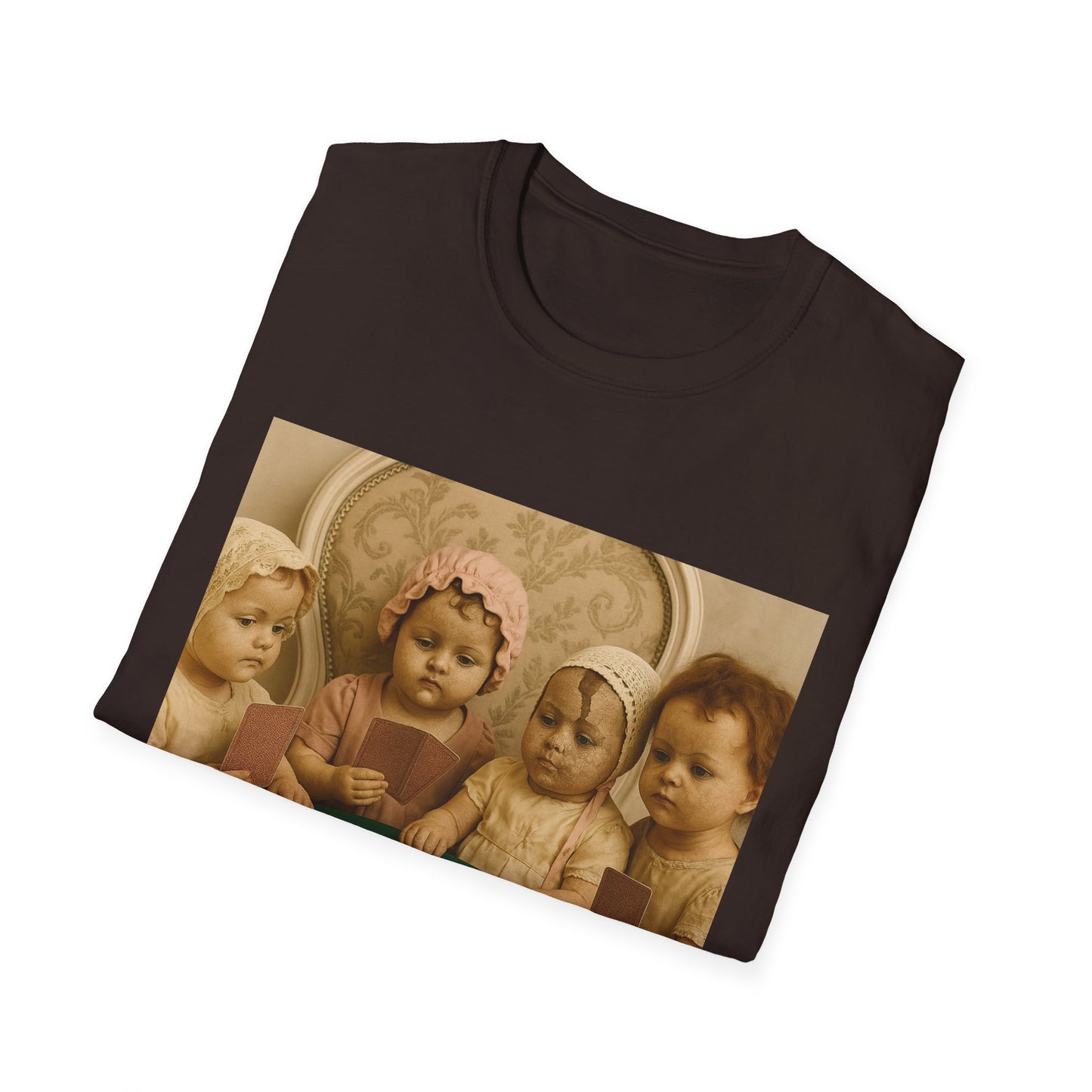 Vintage Dolls Playing Poker Unisex T-Shirt