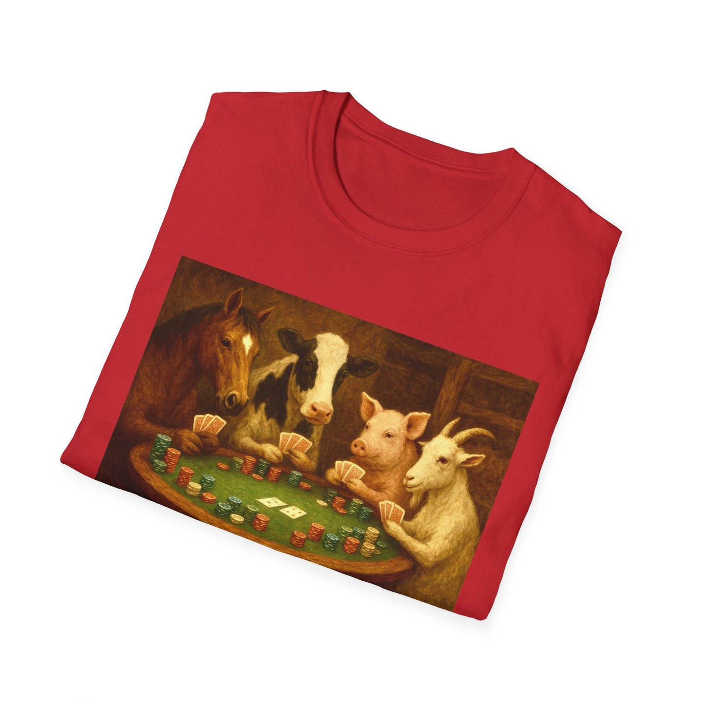 Farm Animal Playing Poker Tee
