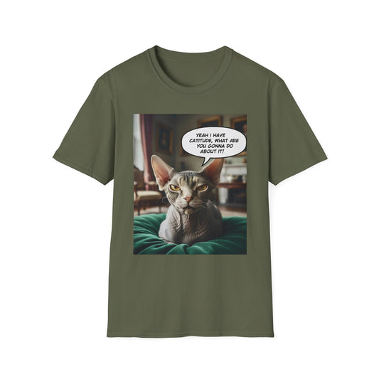 Cat with Catitude T-Shirt — Funny Cat Lover Tee