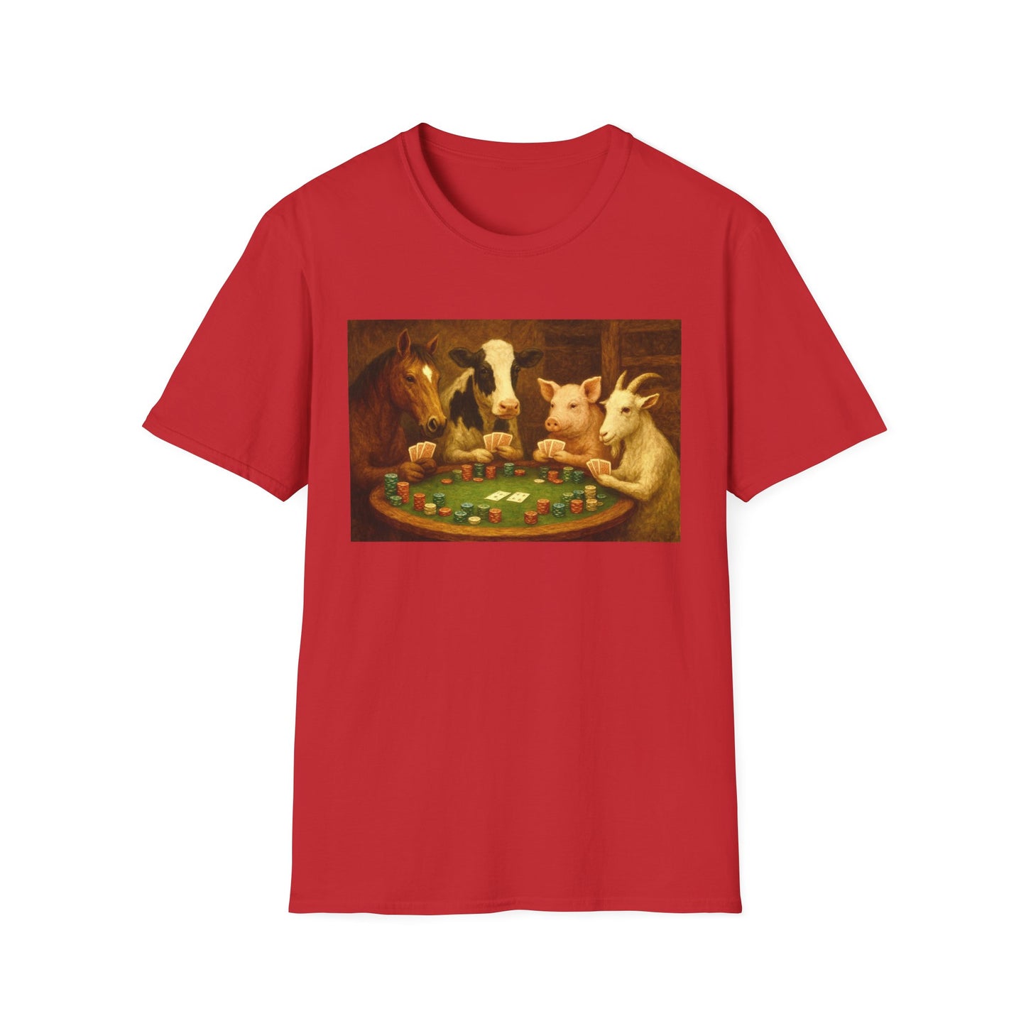Farm Animal Playing Poker Tee