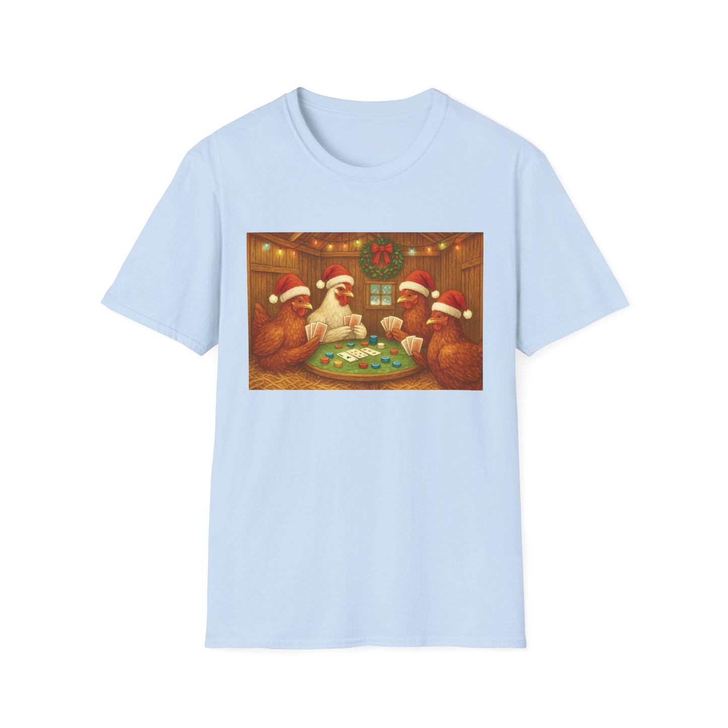 Christmas Poker Hens T-Shirt