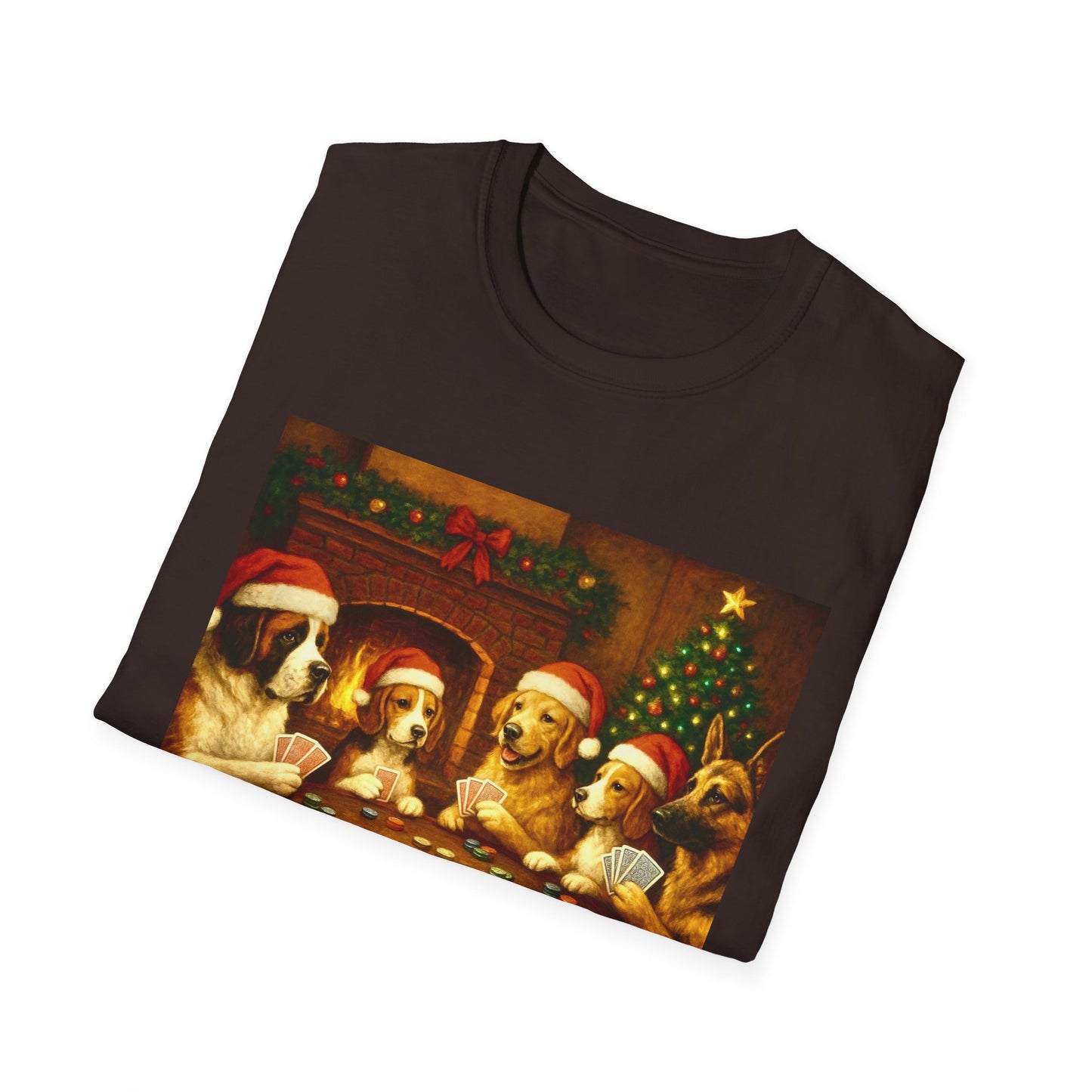 Santa Pups Poker Night T-Shirt
