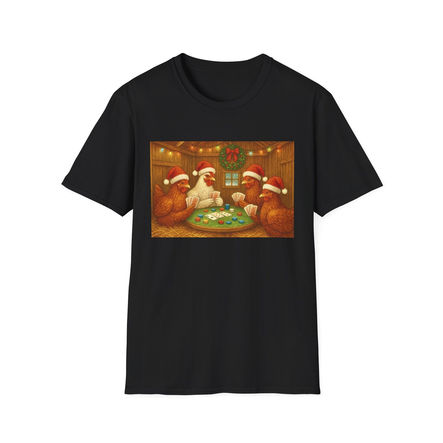 Christmas Poker Hens T-Shirt