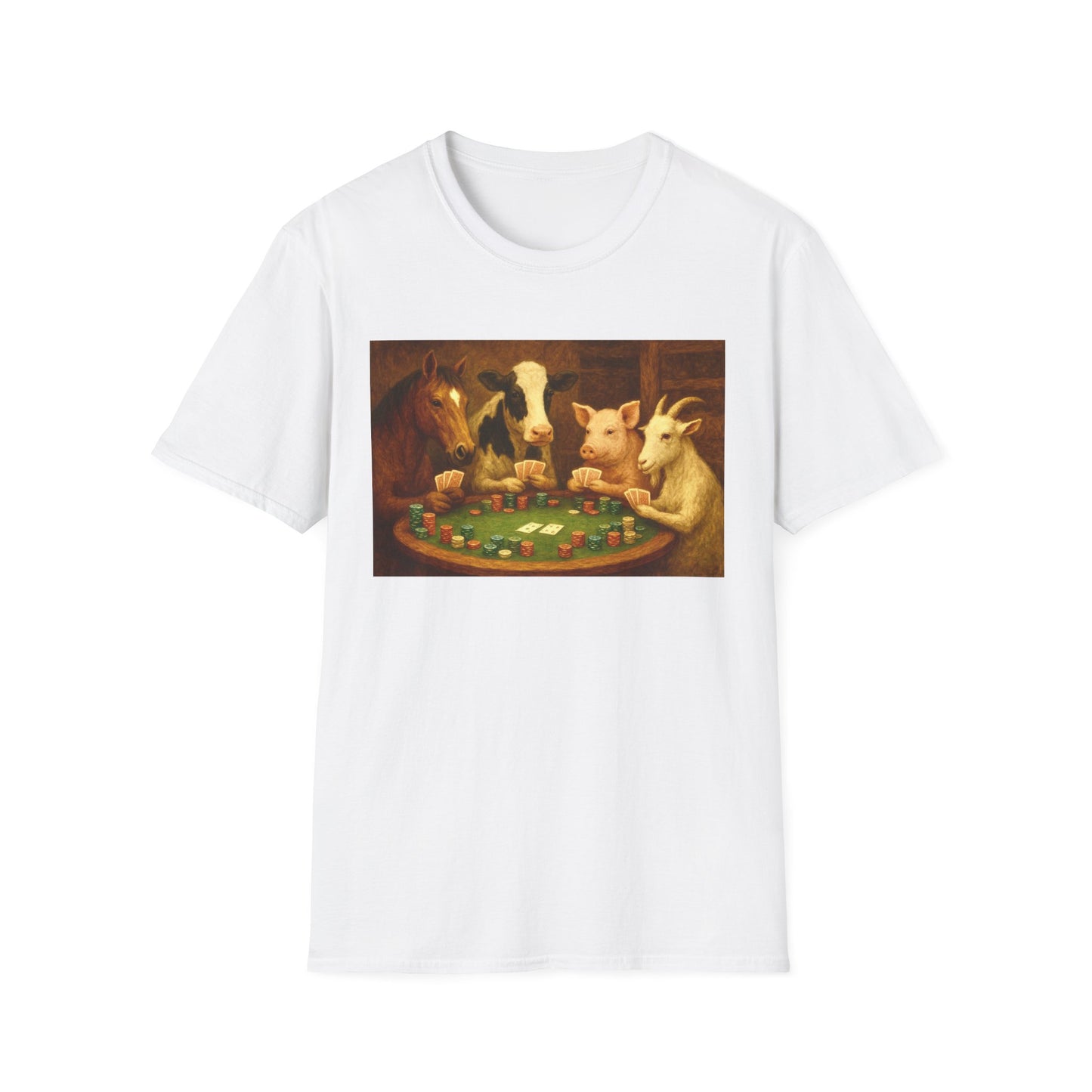 Farm Animal Playing Poker Tee