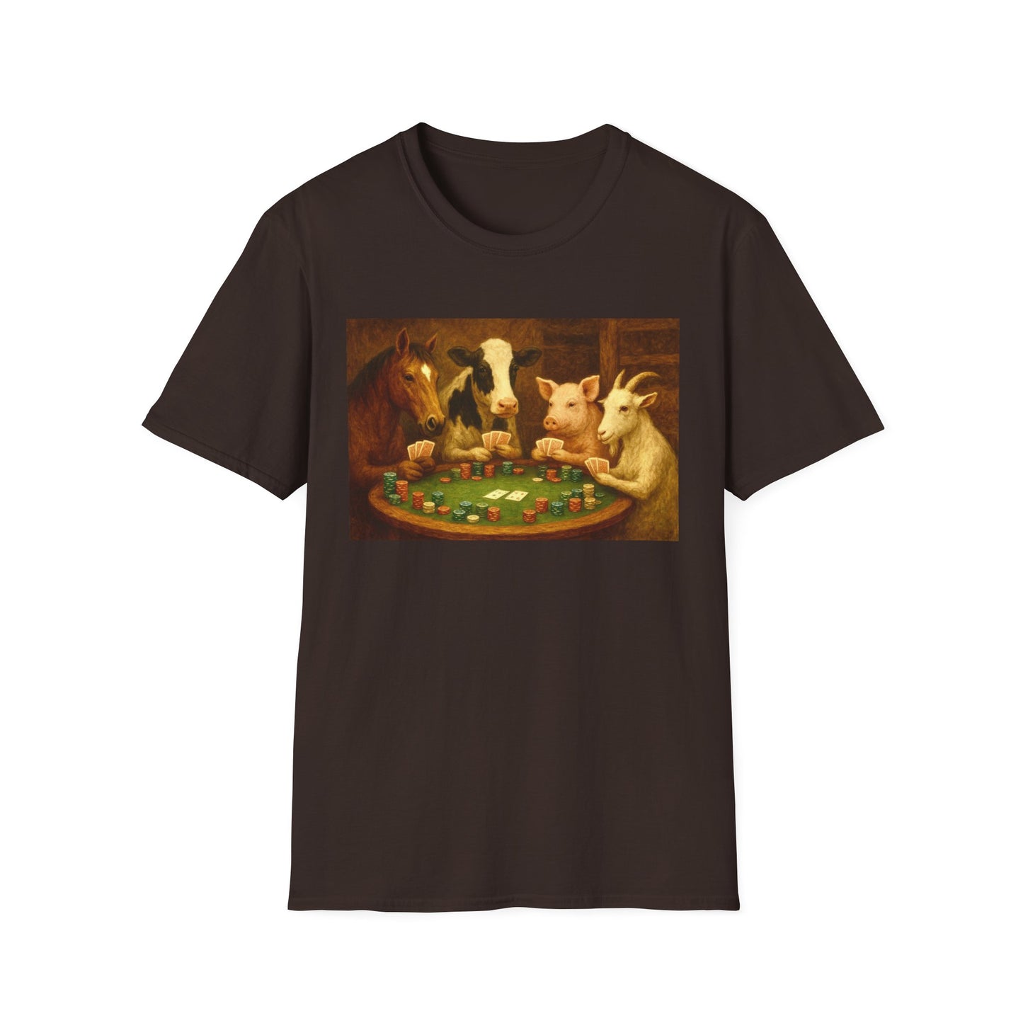 Farm Animal Playing Poker Tee