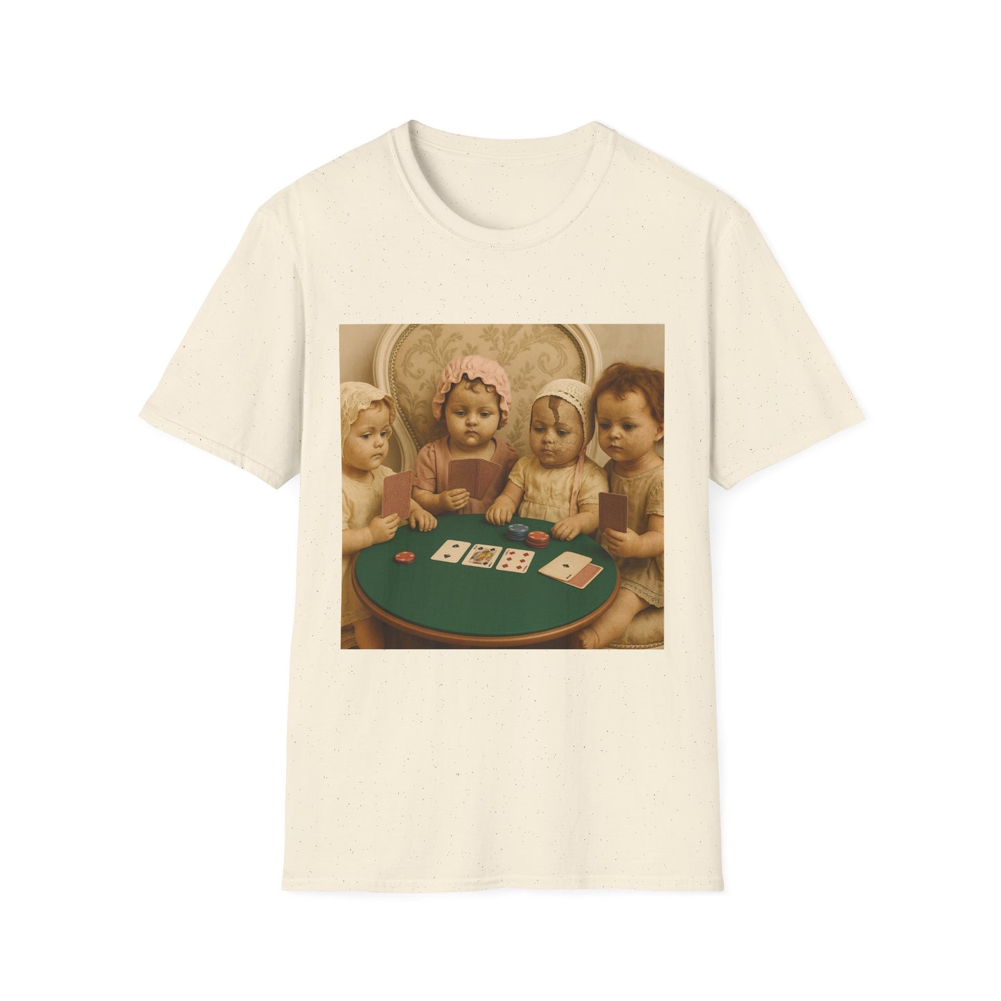 Vintage Dolls Playing Poker Unisex T-Shirt