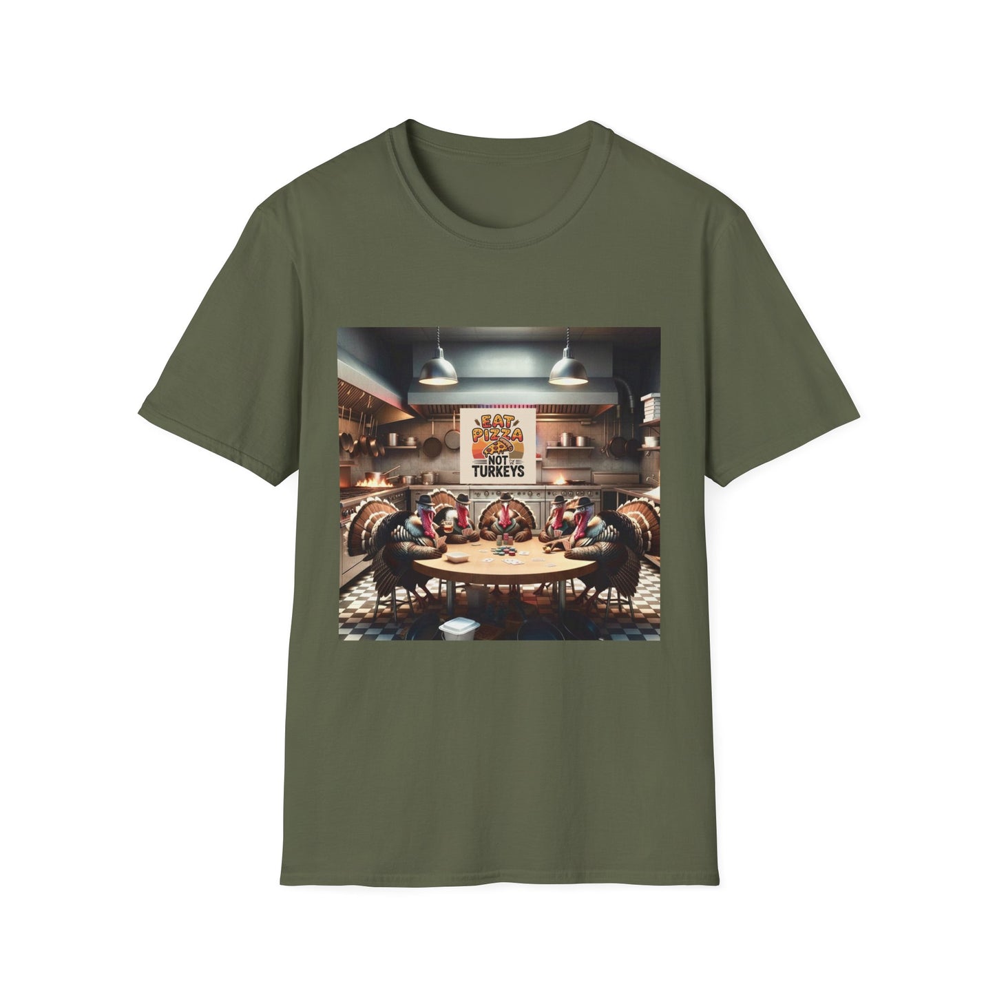 Pizza Lover T-Shirt - Eat Pizza, not poker playing turkeys